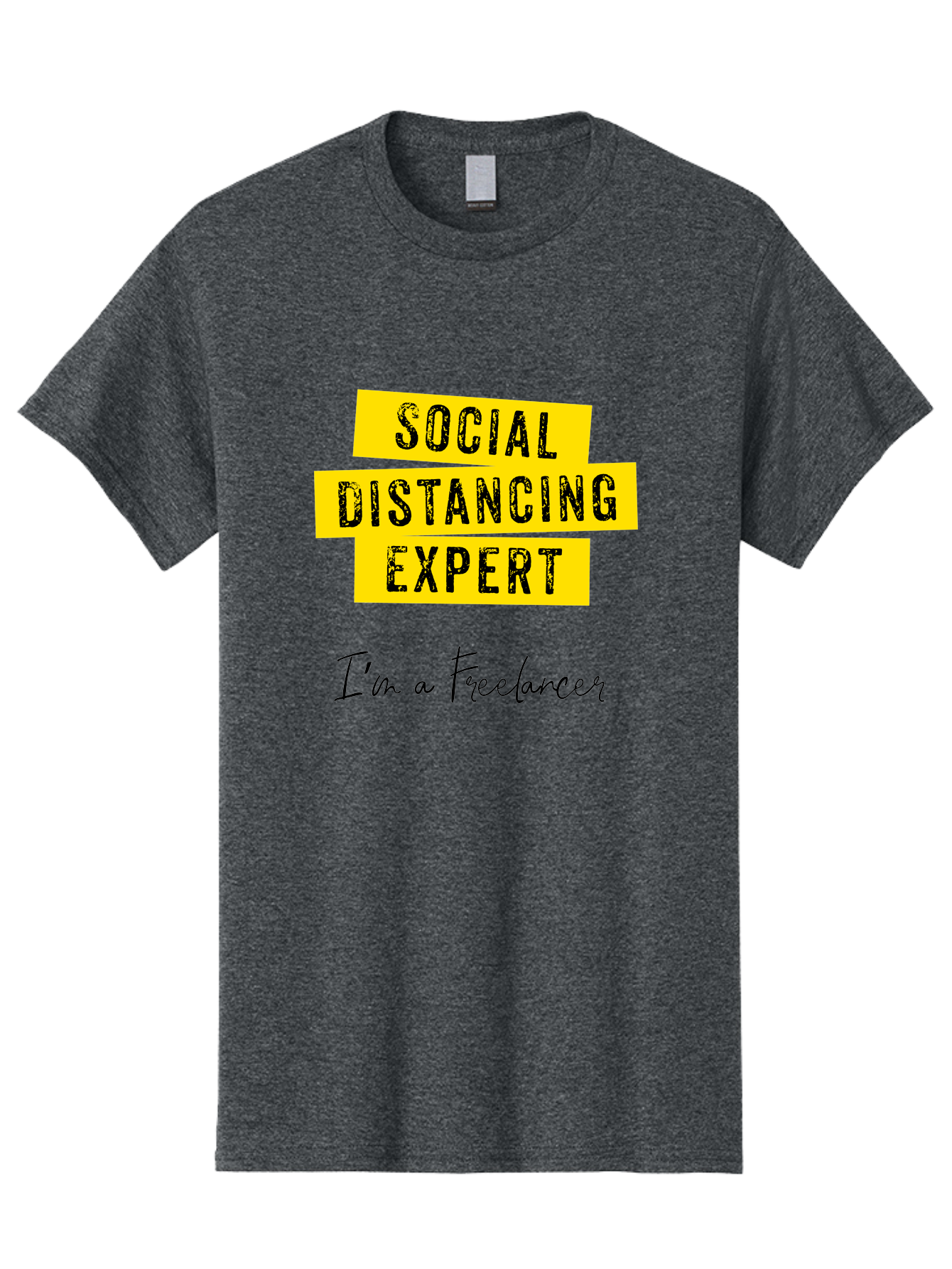 Social-Distancing-Expert Men'S Graphic Tee, 100% Cotton, Comfortable Casual Summer Wear, Machine Washable, Freelancer, Social Distancing Expert, Remote Work, Independent Professional, Flexible Career, Self-Employed, Covid-19, Pandemic Response Aab919 17