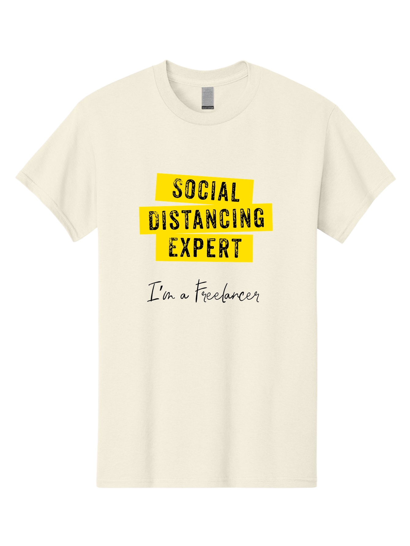 Social-Distancing-Expert Men'S Graphic Tee, 100% Cotton, Comfortable Casual Summer Wear, Machine Washable, Freelancer, Social Distancing Expert, Remote Work, Independent Professional, Flexible Career, Self-Employed, Covid-19, Pandemic Response Aab919 15