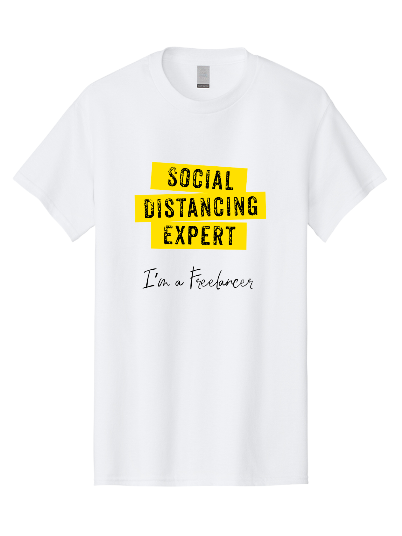 Social-Distancing-Expert Men'S Graphic Tee, 100% Cotton, Comfortable Casual Summer Wear, Machine Washable, Freelancer, Social Distancing Expert, Remote Work, Independent Professional, Flexible Career, Self-Employed, Covid-19, Pandemic Response Aab919 13