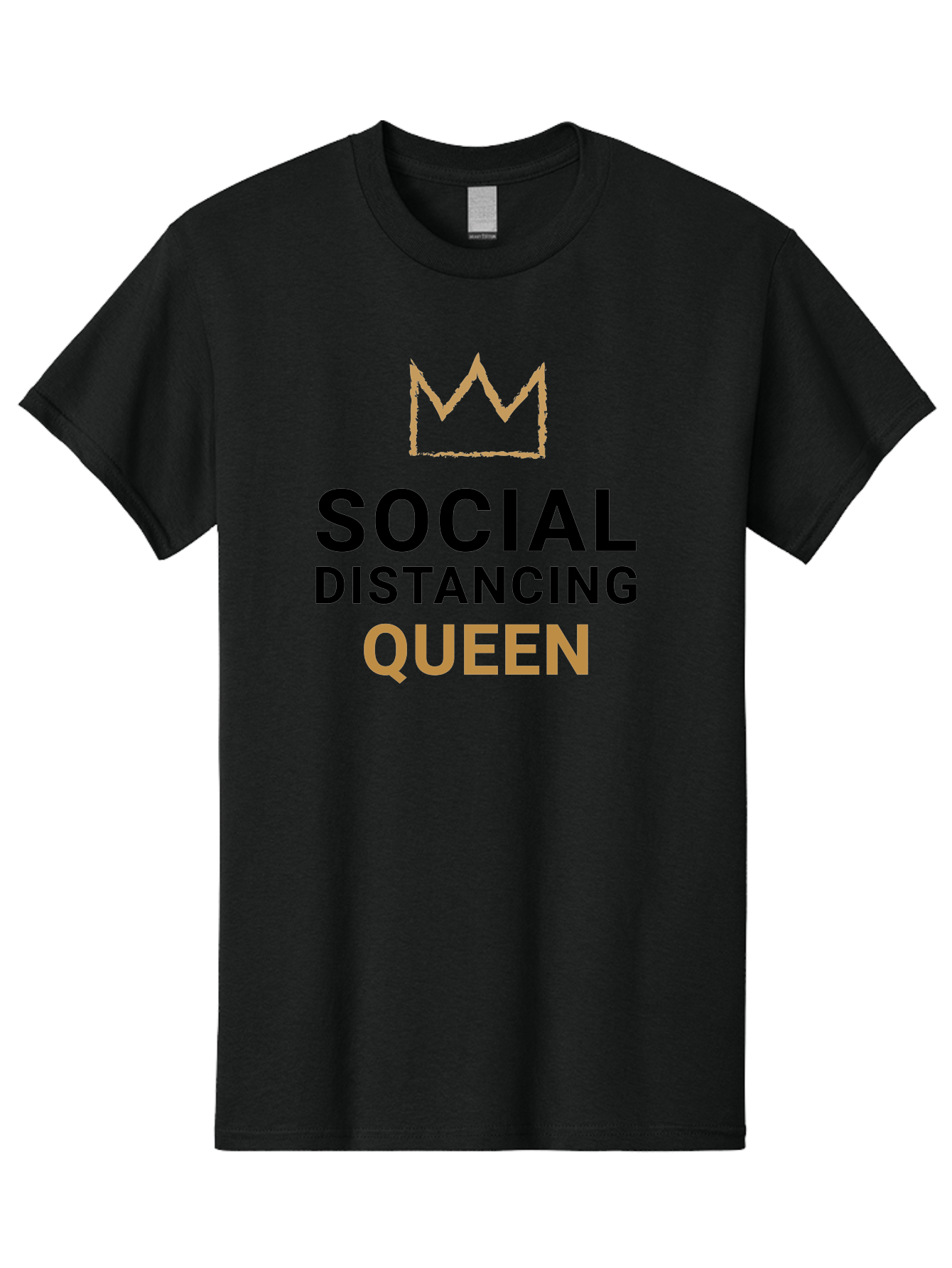Social-Distancing-Queen Men'S Graphic Tee, 100% Cotton, Comfortable Casual Summer Wear, Machine Washable, Social Distancing Queen, Covid-19 Awareness, Pandemic Humor, Royal Treatment, Safe Distance, Coronavirus Protection, Crown Symbol Aab920 11