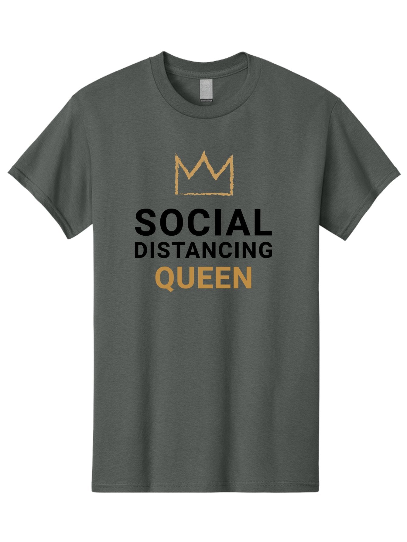 Social-Distancing-Queen Men'S Graphic Tee, 100% Cotton, Comfortable Casual Summer Wear, Machine Washable, Social Distancing Queen, Covid-19 Awareness, Pandemic Humor, Royal Treatment, Safe Distance, Coronavirus Protection, Crown Symbol Aab920 14