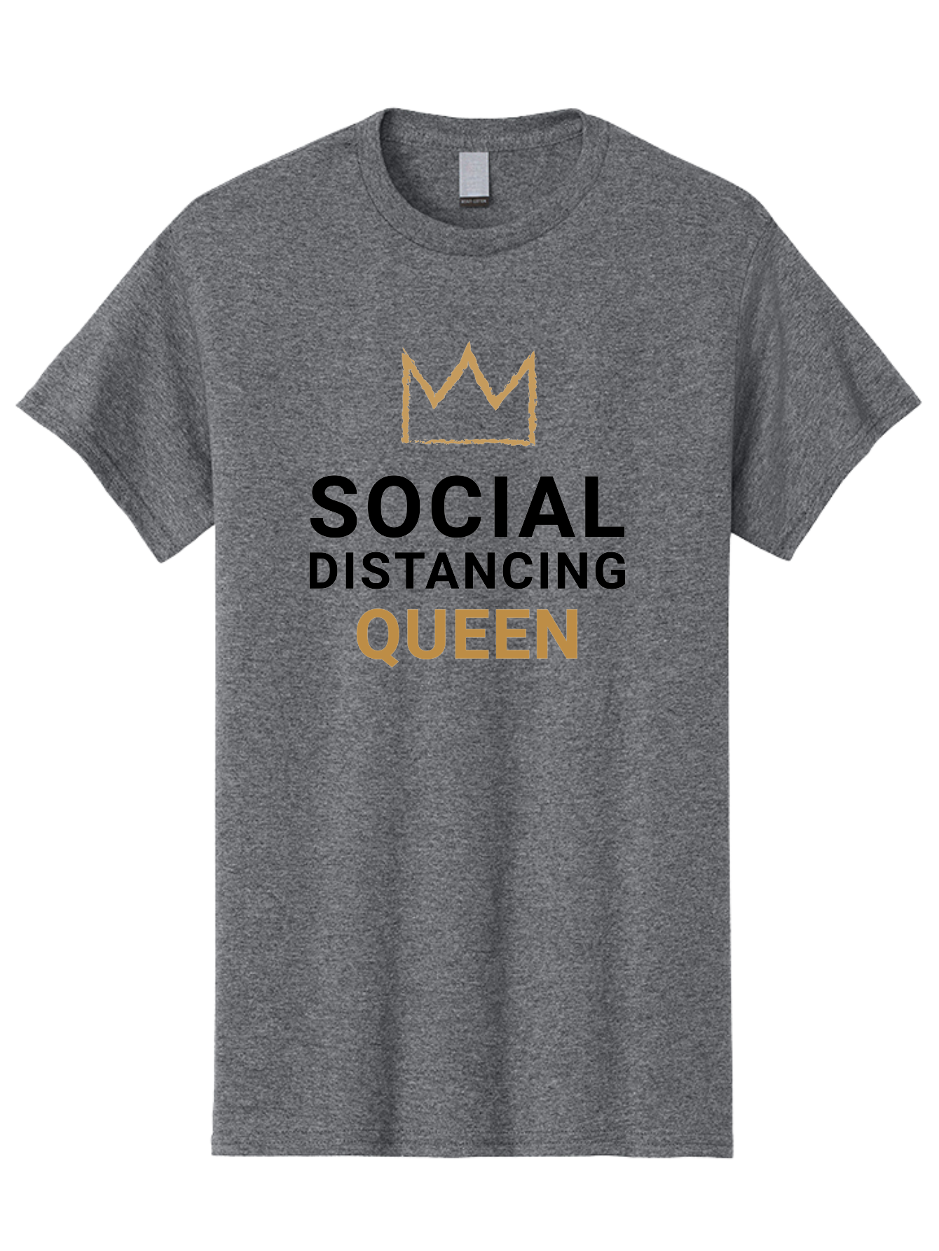Social-Distancing-Queen Men'S Graphic Tee, 100% Cotton, Comfortable Casual Summer Wear, Machine Washable, Social Distancing Queen, Covid-19 Awareness, Pandemic Humor, Royal Treatment, Safe Distance, Coronavirus Protection, Crown Symbol Aab920 27