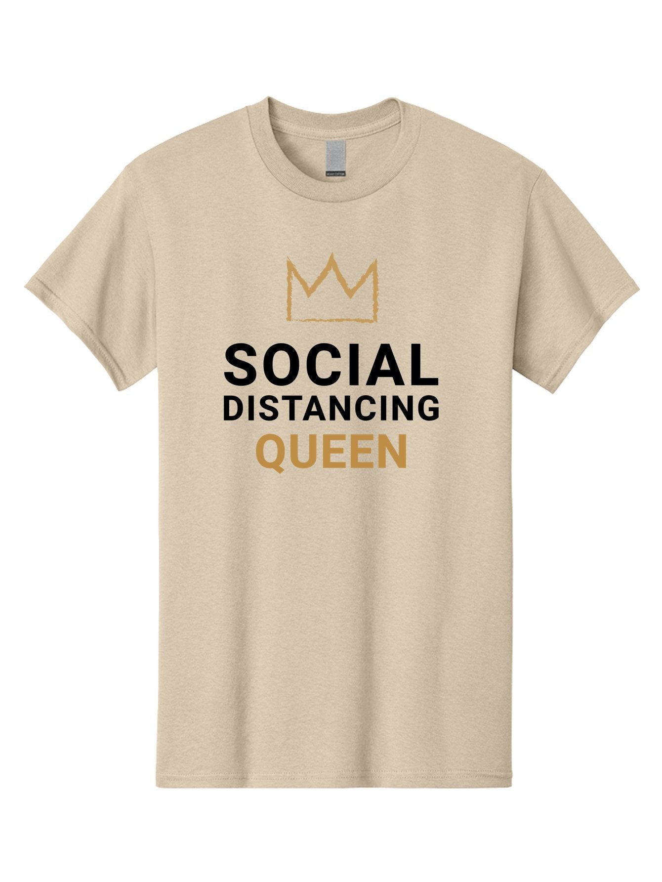 Social-Distancing-Queen Men'S Graphic Tee, 100% Cotton, Comfortable Casual Summer Wear, Machine Washable, Social Distancing Queen, Covid-19 Awareness, Pandemic Humor, Royal Treatment, Safe Distance, Coronavirus Protection, Crown Symbol Aab920 6