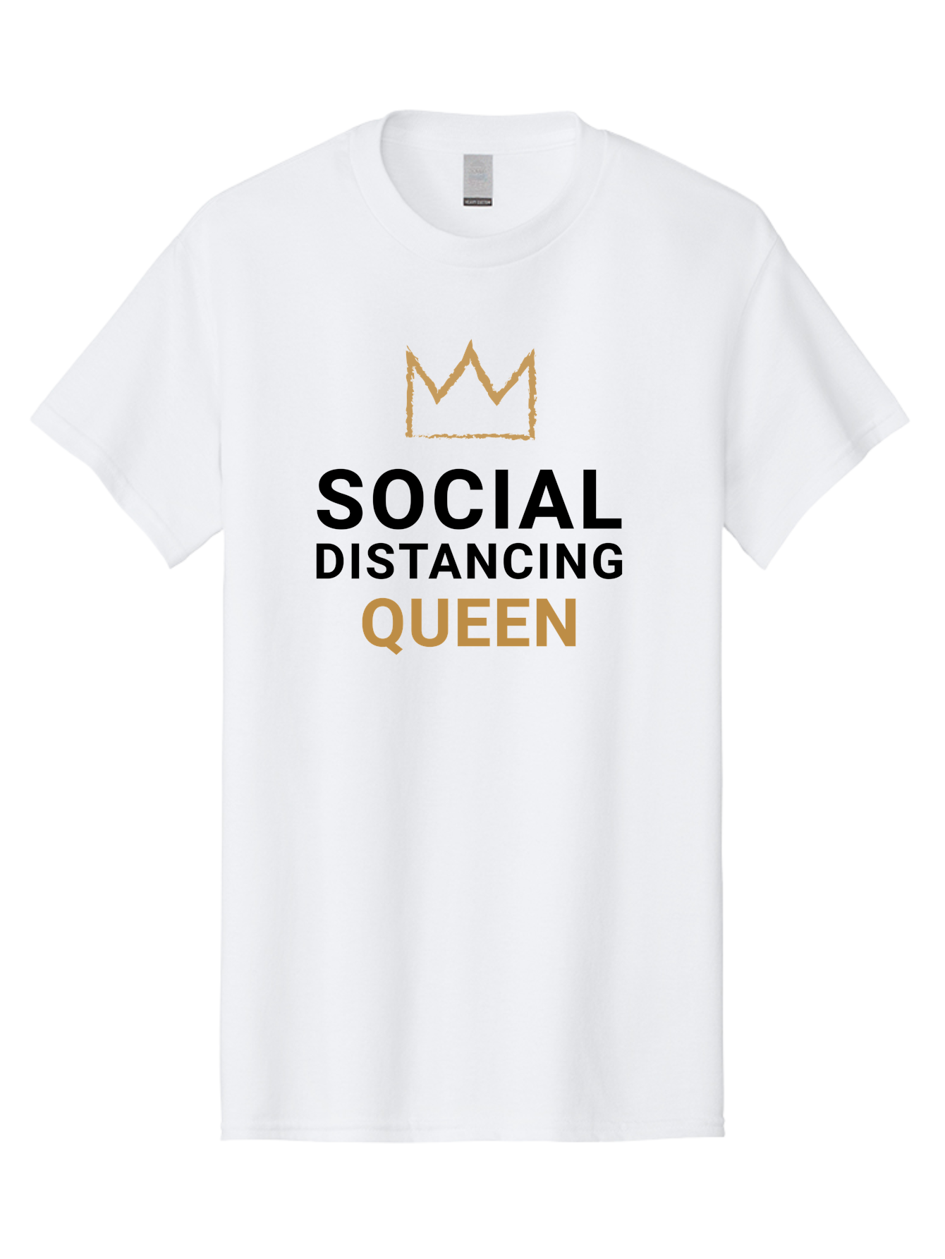 Social-Distancing-Queen Men'S Graphic Tee, 100% Cotton, Comfortable Casual Summer Wear, Machine Washable, Social Distancing Queen, Covid-19 Awareness, Pandemic Humor, Royal Treatment, Safe Distance, Coronavirus Protection, Crown Symbol Aab920 29