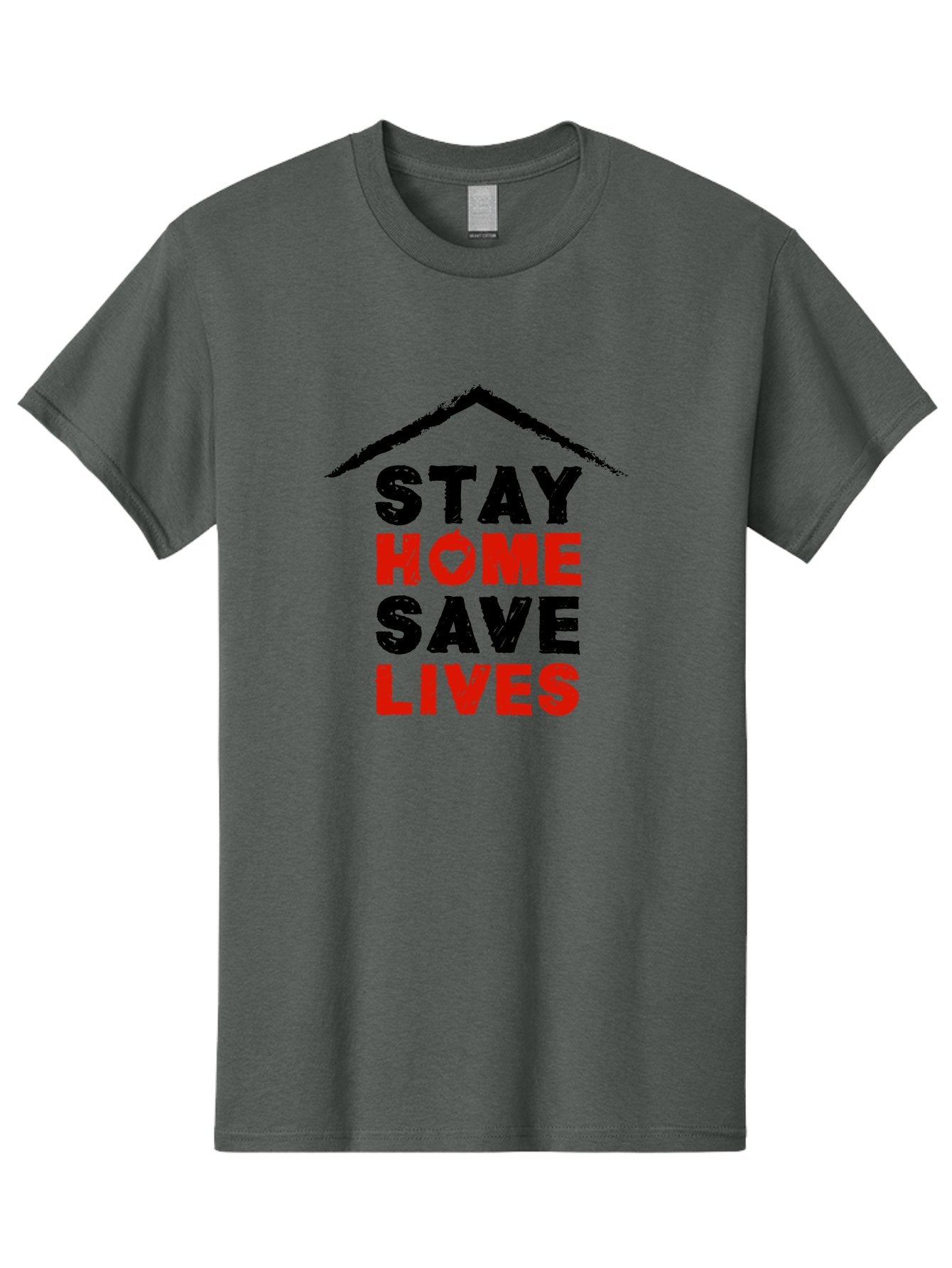 Stay-Home-Save-Lives Men'S Graphic Tee, 100% Cotton, Comfortable Casual Summer Wear, Machine Washable, Stay Home Save Lives, Coronavirus Awareness, Pandemic Safety, Public Health Message, Social Distancing, Covid-19 Prevention, Quarantine, Aab922 13