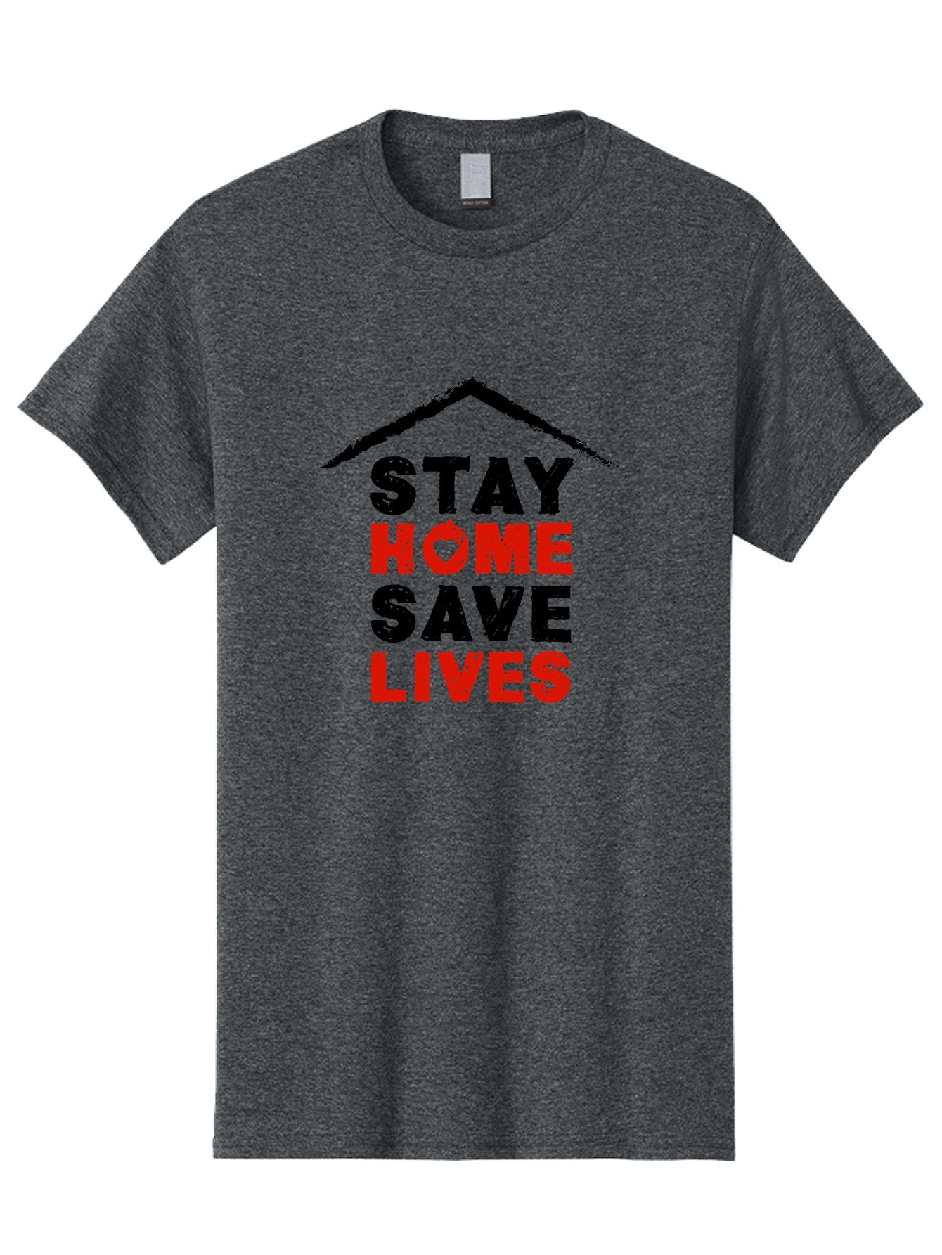 Stay-Home-Save-Lives Men'S Graphic Tee, 100% Cotton, Comfortable Casual Summer Wear, Machine Washable, Stay Home Save Lives, Coronavirus Awareness, Pandemic Safety, Public Health Message, Social Distancing, Covid-19 Prevention, Quarantine, Aab922 14