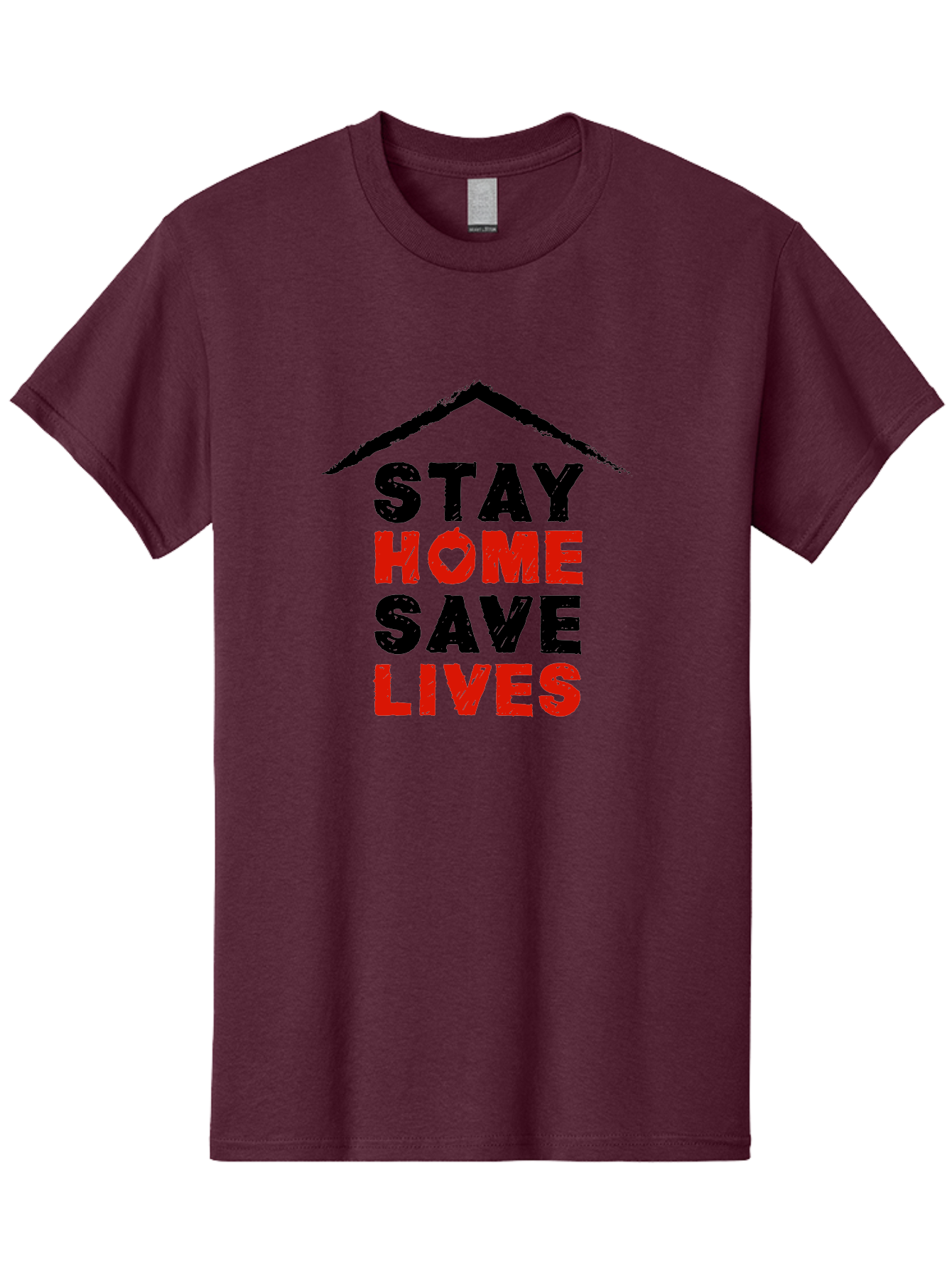 Stay-Home-Save-Lives Men'S Graphic Tee, 100% Cotton, Comfortable Casual Summer Wear, Machine Washable, Stay Home Save Lives, Coronavirus Awareness, Pandemic Safety, Public Health Message, Social Distancing, Covid-19 Prevention, Quarantine, Aab922 13