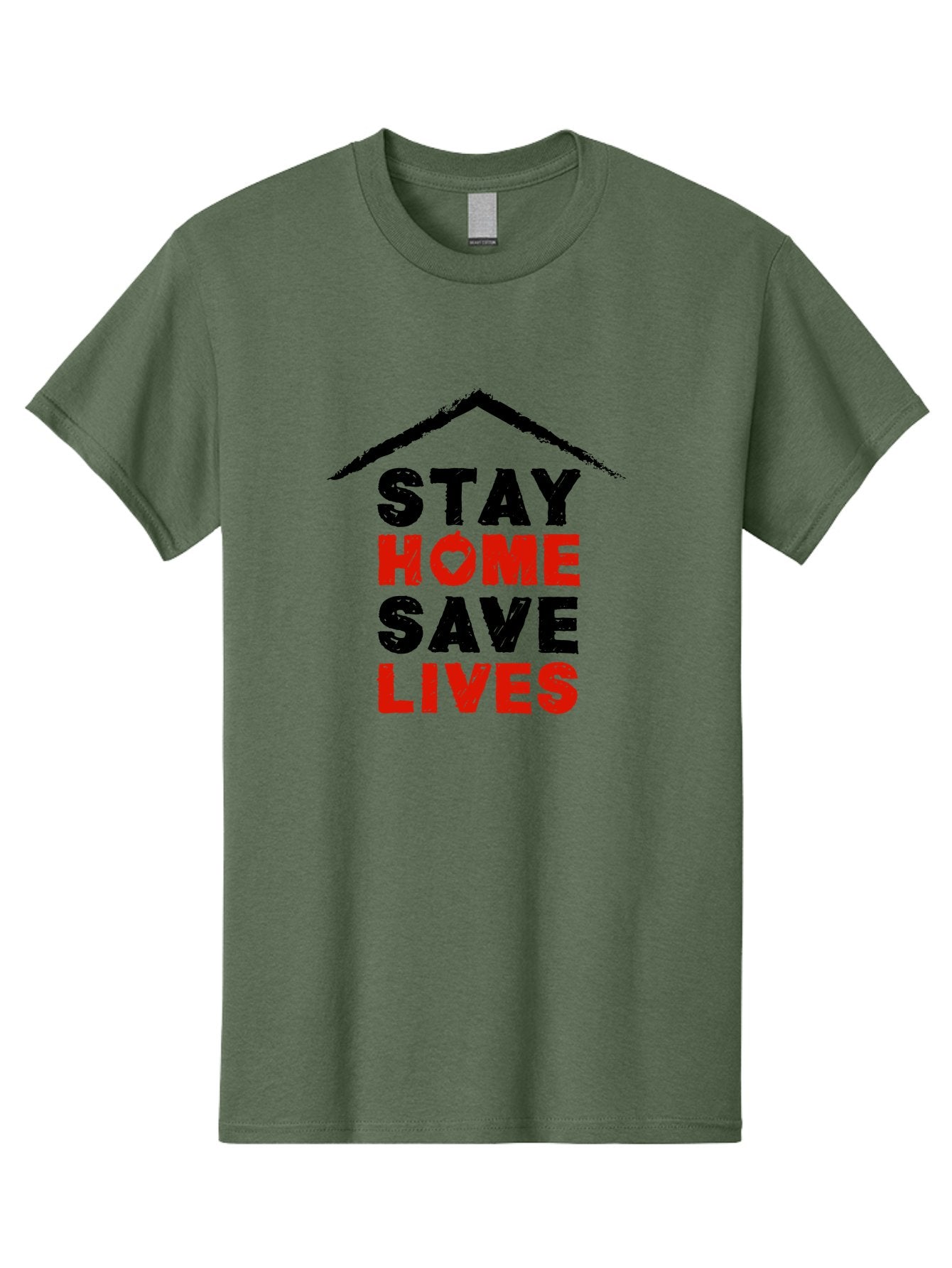 Stay-Home-Save-Lives Men'S Graphic Tee, 100% Cotton, Comfortable Casual Summer Wear, Machine Washable, Stay Home Save Lives, Coronavirus Awareness, Pandemic Safety, Public Health Message, Social Distancing, Covid-19 Prevention, Quarantine, Aab922 10