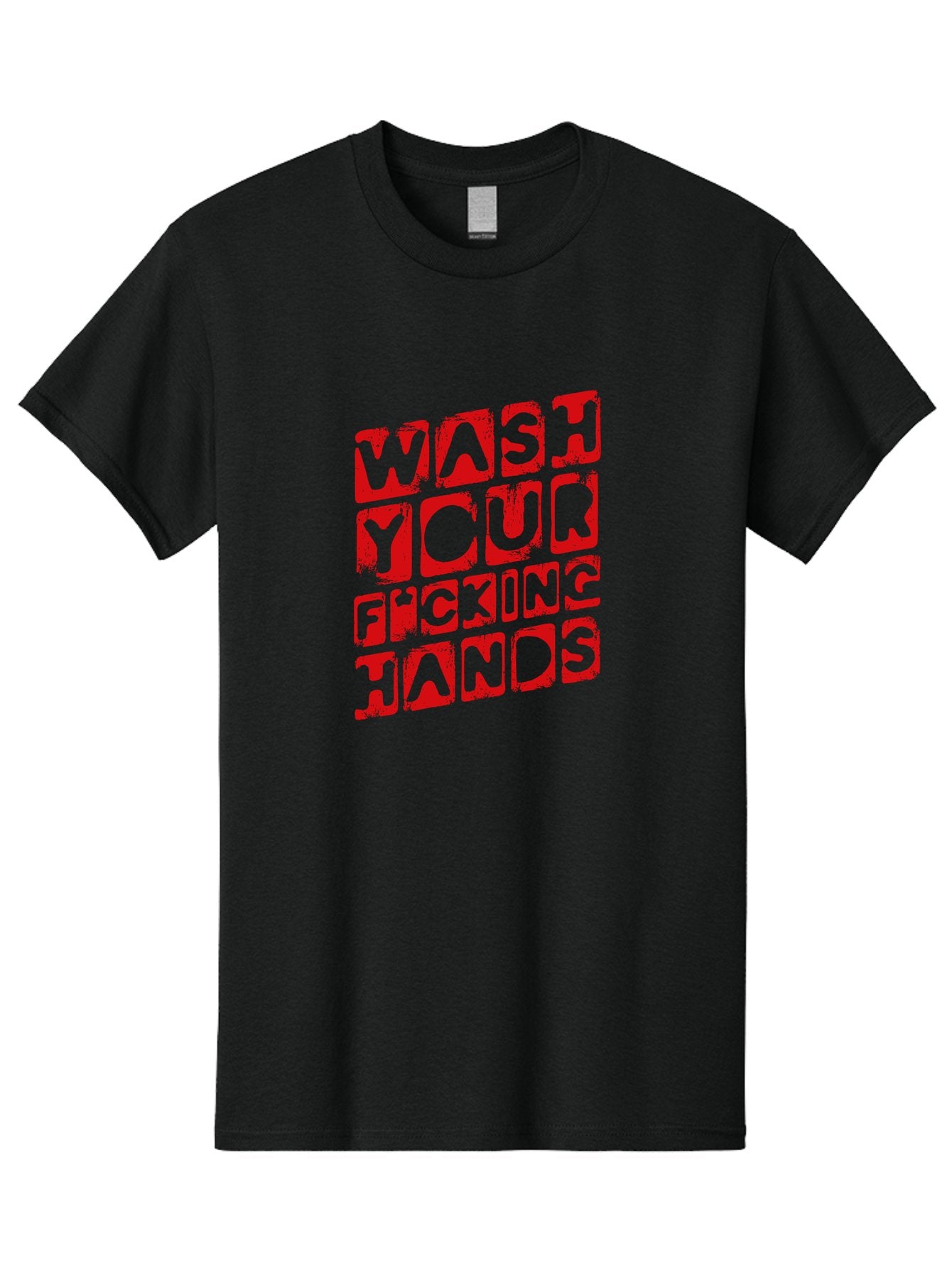 Wash-Your-F-King-Hands Men'S Graphic Tee, 100% Cotton, Comfortable Casual Summer Wear, Machine Washable, Hand Hygiene, Washing Hands, Health Awareness, Hygiene Reminder, Public Health Message, Cleanliness Is Key, Germs Be Gone, Stay Healthy Aab923 5