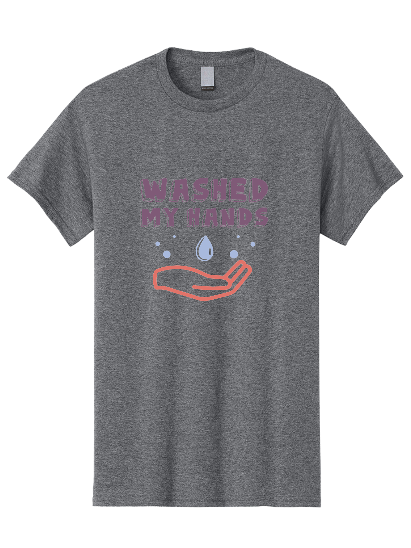Washed-My-Hands Men'S Graphic Tee, 100% Cotton, Comfortable Casual Summer Wear, Machine Washable, Hand Hygiene, Cleanliness, Wash Hands, Hand Washing, Soap And Water, Clean Hands, Health And Wellness, Hygiene Practices Aab924 13