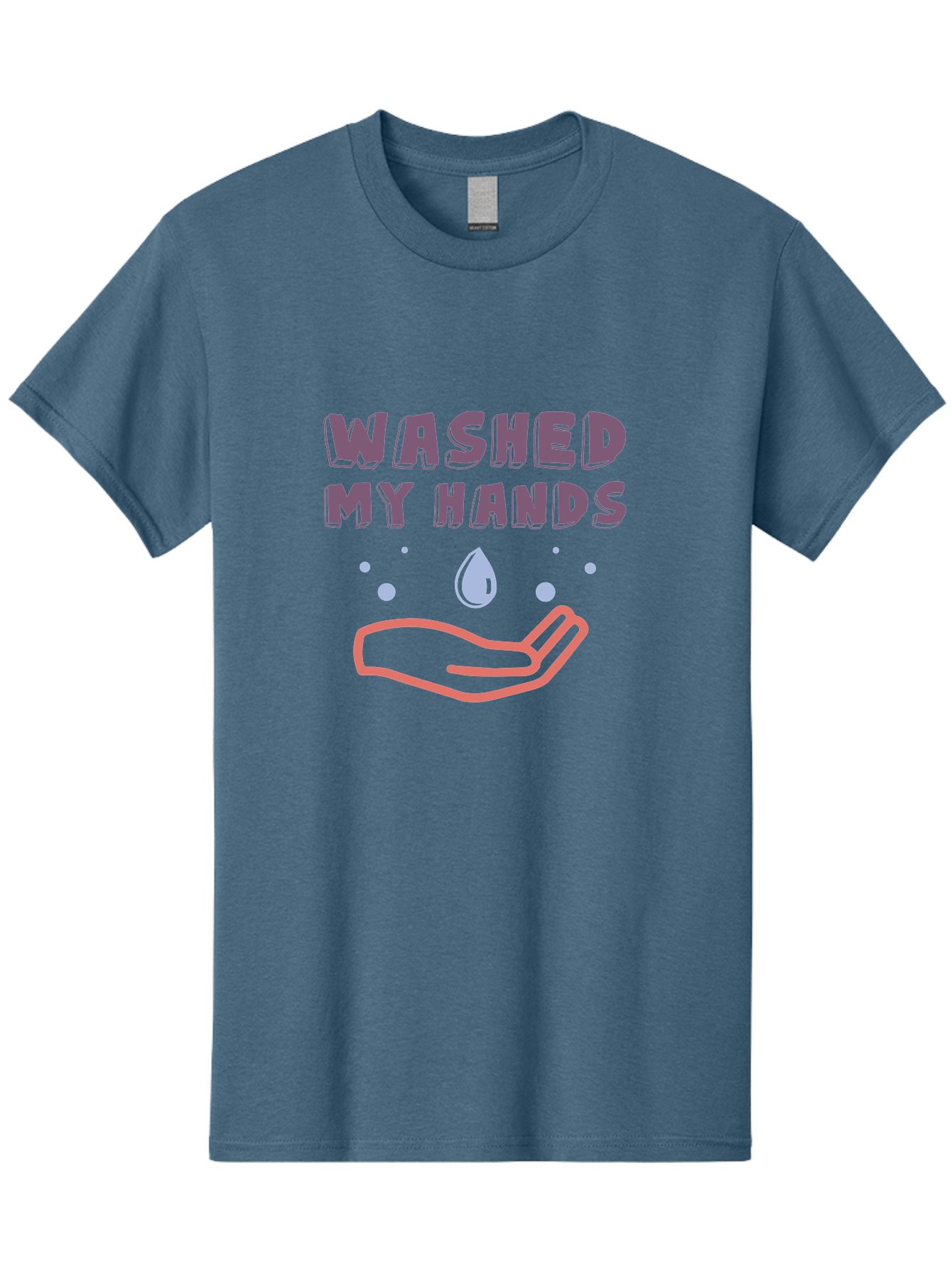 Washed-My-Hands Men'S Graphic Tee, 100% Cotton, Comfortable Casual Summer Wear, Machine Washable, Hand Hygiene, Cleanliness, Wash Hands, Hand Washing, Soap And Water, Clean Hands, Health And Wellness, Hygiene Practices Aab924 3