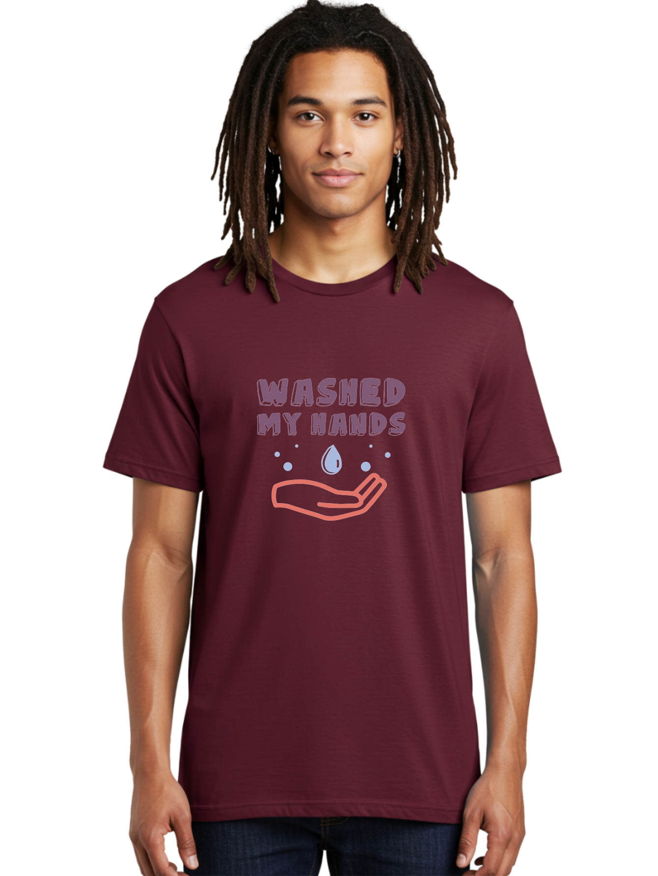 Washed-My-Hands Men'S Graphic Tee, 100% Cotton, Comfortable Casual Summer Wear, Machine Washable, Hand Hygiene, Cleanliness, Wash Hands, Hand Washing, Soap And Water, Clean Hands, Health And Wellness, Hygiene Practices Aab924 12