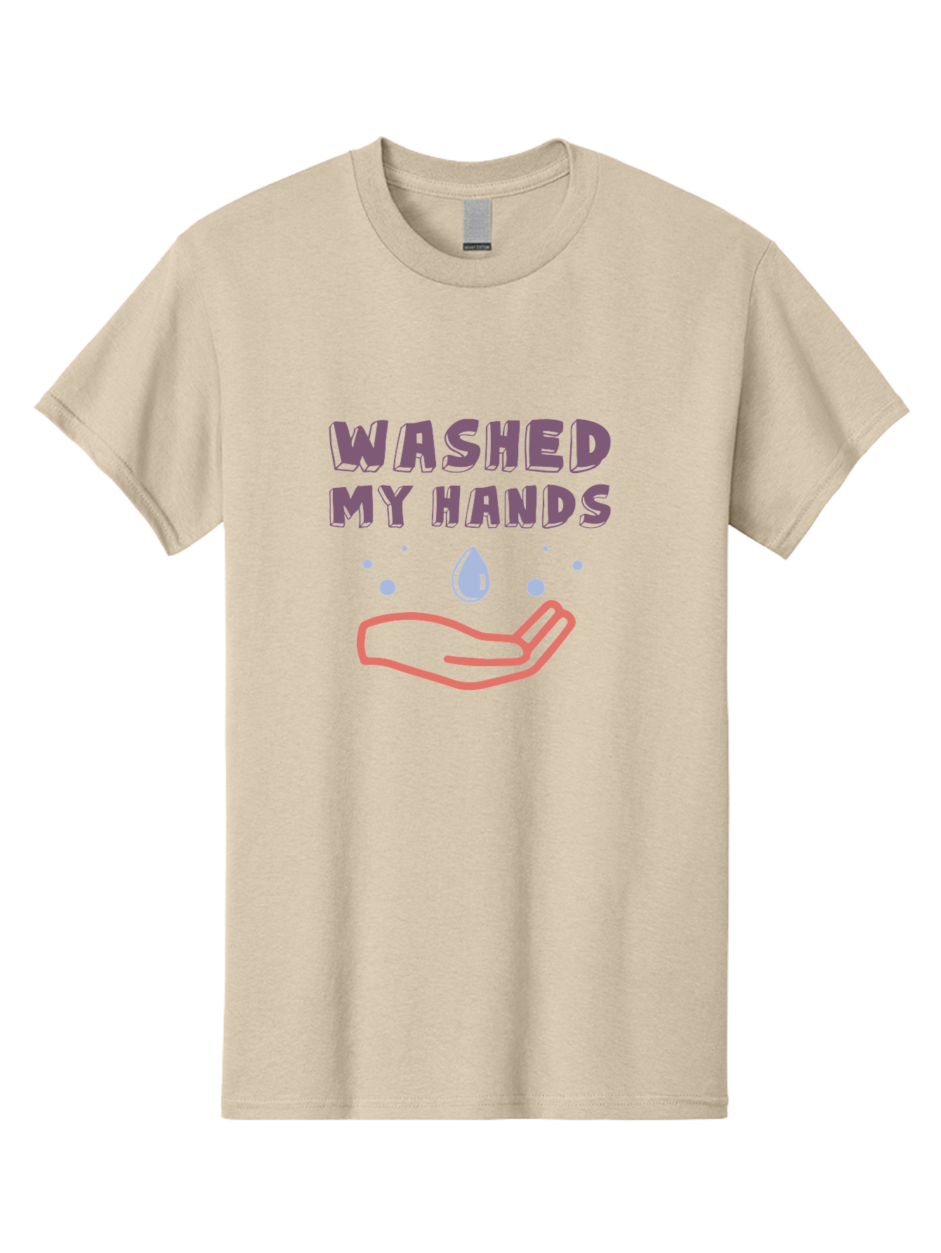 Washed-My-Hands Men'S Graphic Tee, 100% Cotton, Comfortable Casual Summer Wear, Machine Washable, Hand Hygiene, Cleanliness, Wash Hands, Hand Washing, Soap And Water, Clean Hands, Health And Wellness, Hygiene Practices Aab924 29