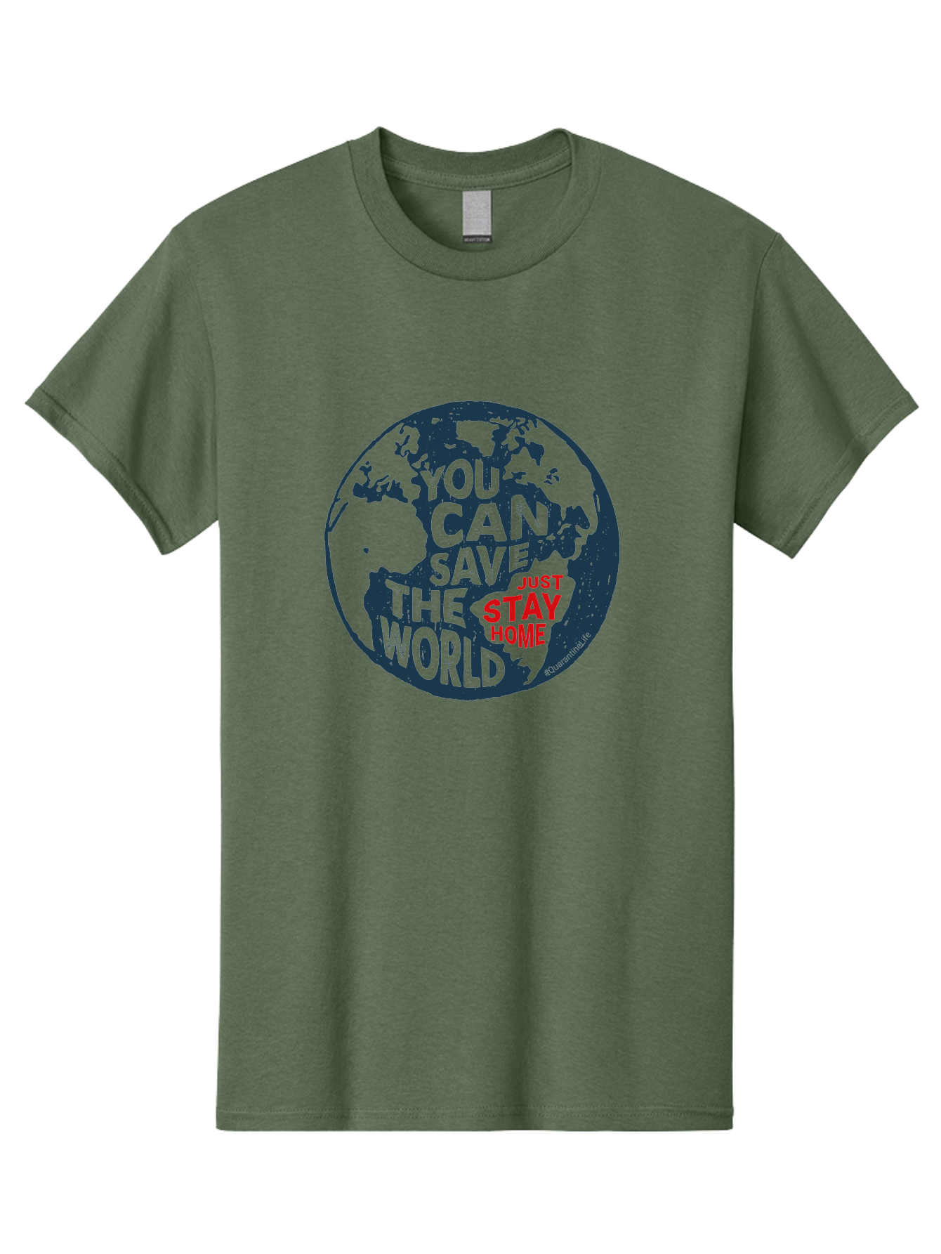 You-Can-Save-The-World Men'S Graphic Tee, 100% Cotton, Comfortable Casual Summer Wear, Machine Washable, Save The World, Stay Home, Social Distancing, Global Awareness, Environmental Activism, Coronavirus Prevention, Public Health Message, Aab927 9