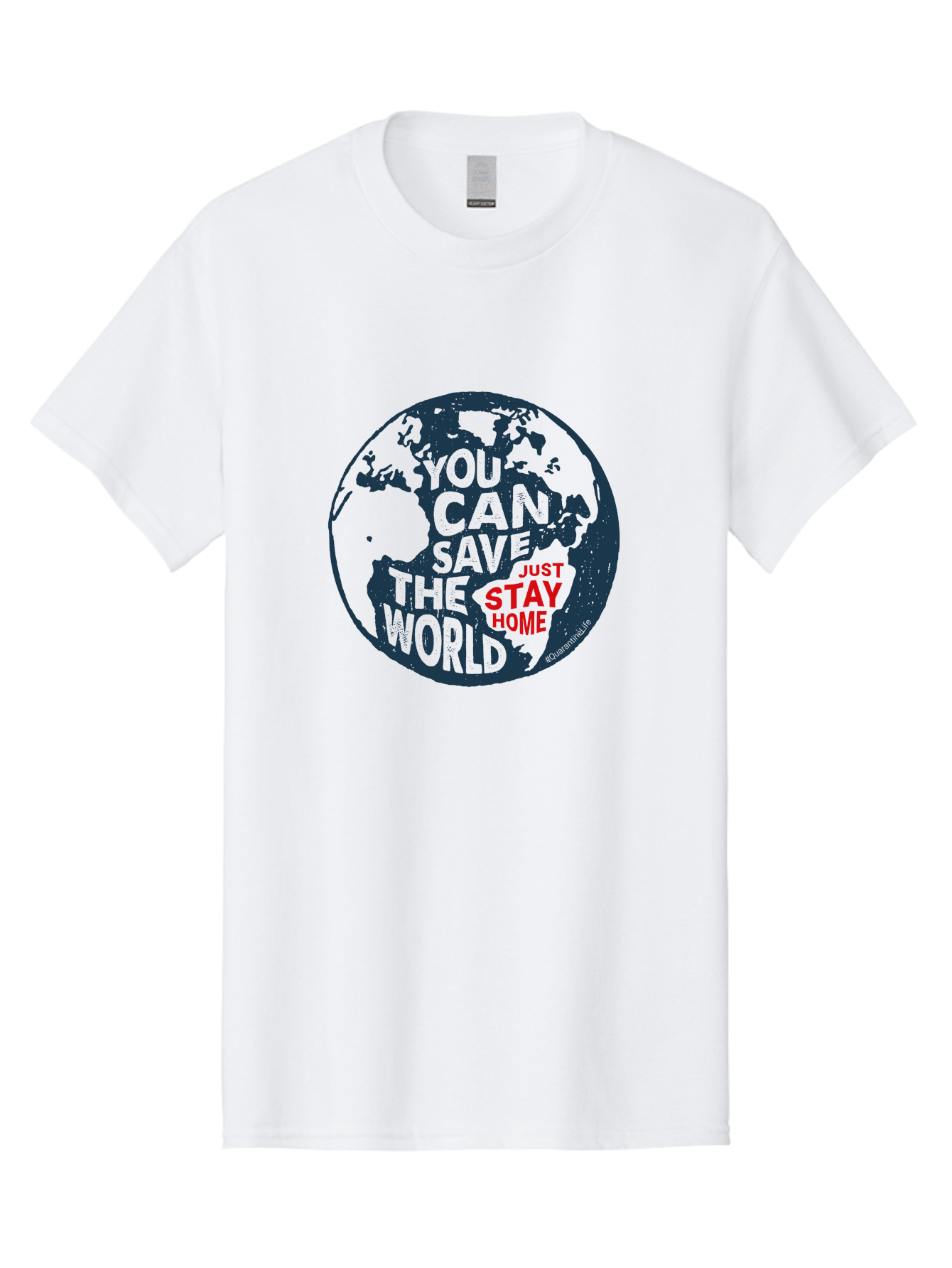 You-Can-Save-The-World Men'S Graphic Tee, 100% Cotton, Comfortable Casual Summer Wear, Machine Washable, Save The World, Stay Home, Social Distancing, Global Awareness, Environmental Activism, Coronavirus Prevention, Public Health Message, Aab927 15