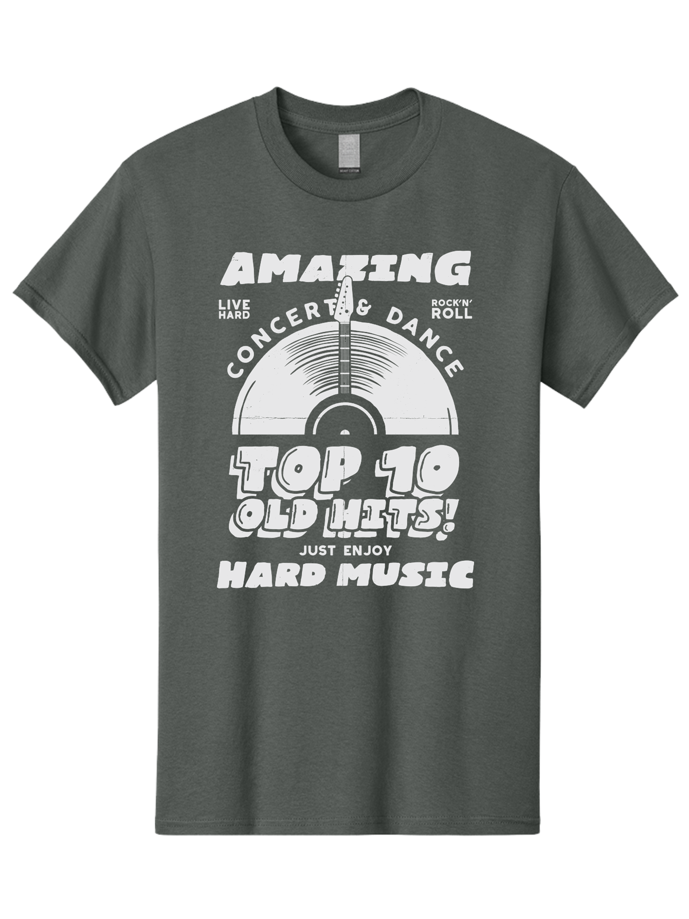 Concert-Dance Men'S Graphic Tee, 100% Cotton, Comfortable Casual Summer Wear, Machine Washable, Concert, Dance, Rock N Roll, Old Hits, Live Hard, Hard Music, Amazing Concert, Top 10 Countdown, Vinyl Record, Energetic Vibes Aab933 27