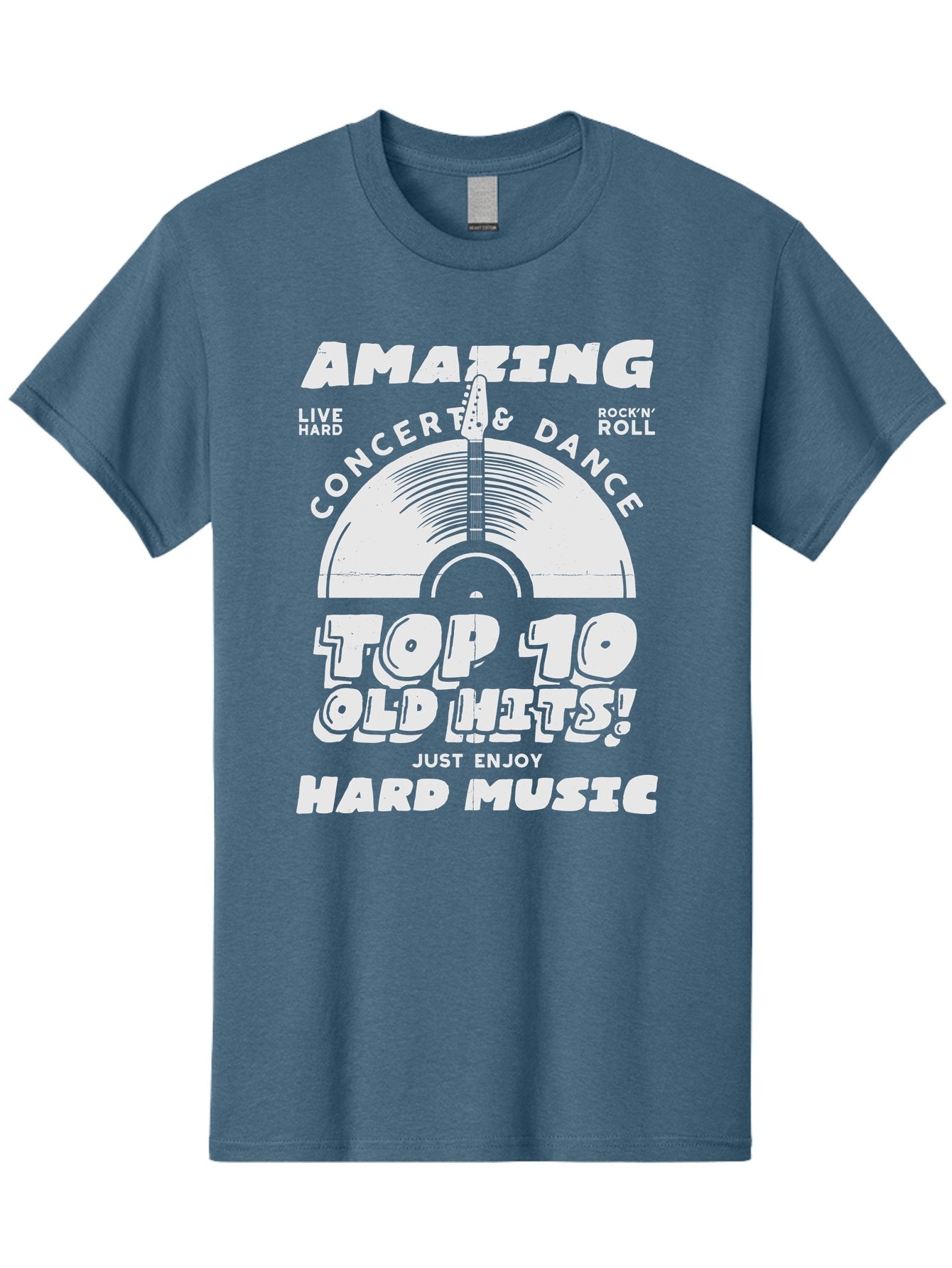 Concert-Dance Men'S Graphic Tee, 100% Cotton, Comfortable Casual Summer Wear, Machine Washable, Concert, Dance, Rock N Roll, Old Hits, Live Hard, Hard Music, Amazing Concert, Top 10 Countdown, Vinyl Record, Energetic Vibes Aab933 12