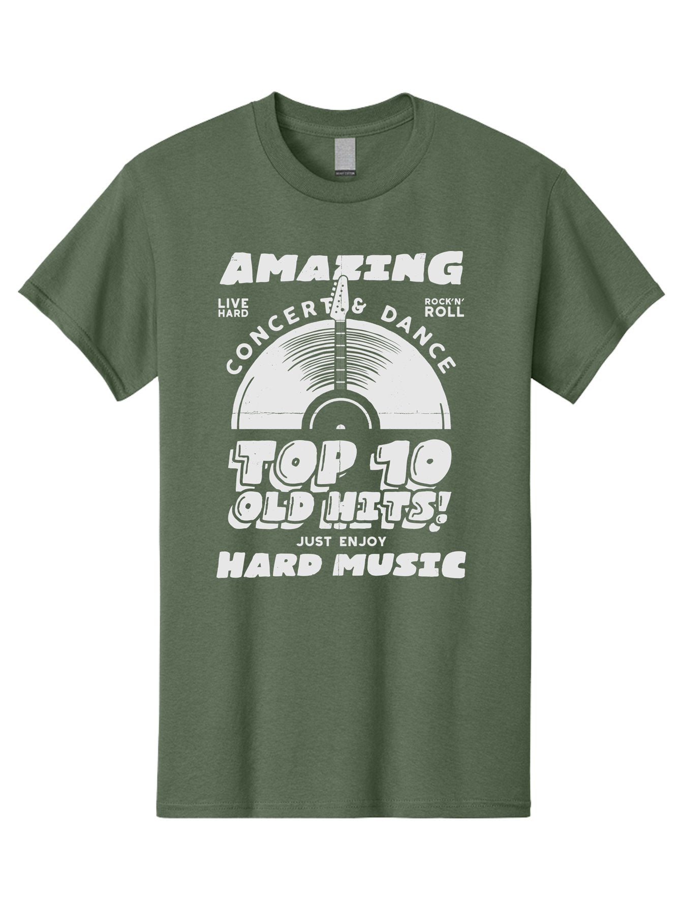 Concert-Dance Men'S Graphic Tee, 100% Cotton, Comfortable Casual Summer Wear, Machine Washable, Concert, Dance, Rock N Roll, Old Hits, Live Hard, Hard Music, Amazing Concert, Top 10 Countdown, Vinyl Record, Energetic Vibes Aab933 4