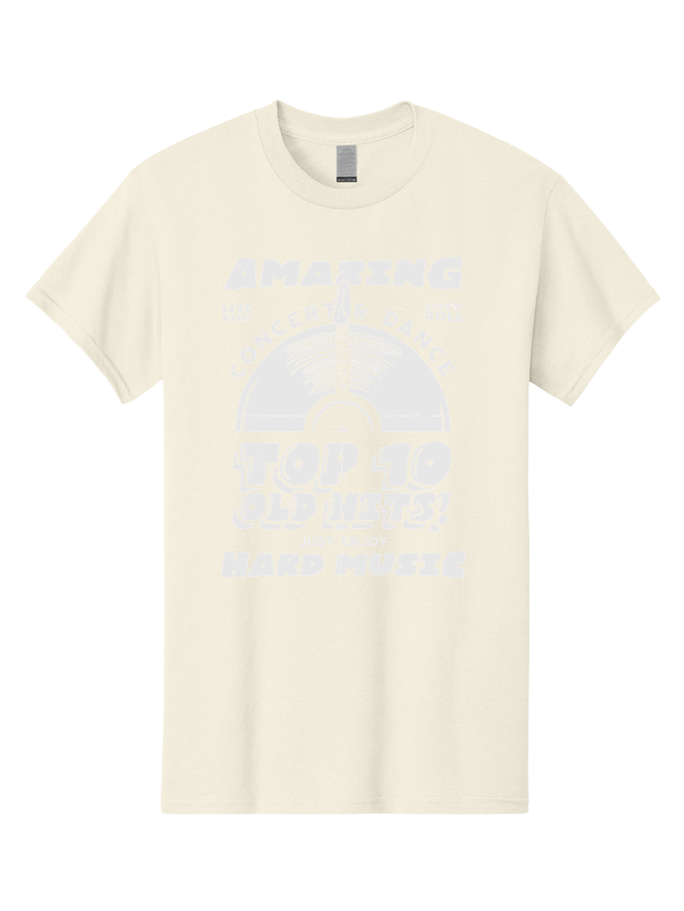 Concert-Dance Men'S Graphic Tee, 100% Cotton, Comfortable Casual Summer Wear, Machine Washable, Concert, Dance, Rock N Roll, Old Hits, Live Hard, Hard Music, Amazing Concert, Top 10 Countdown, Vinyl Record, Energetic Vibes Aab933 25