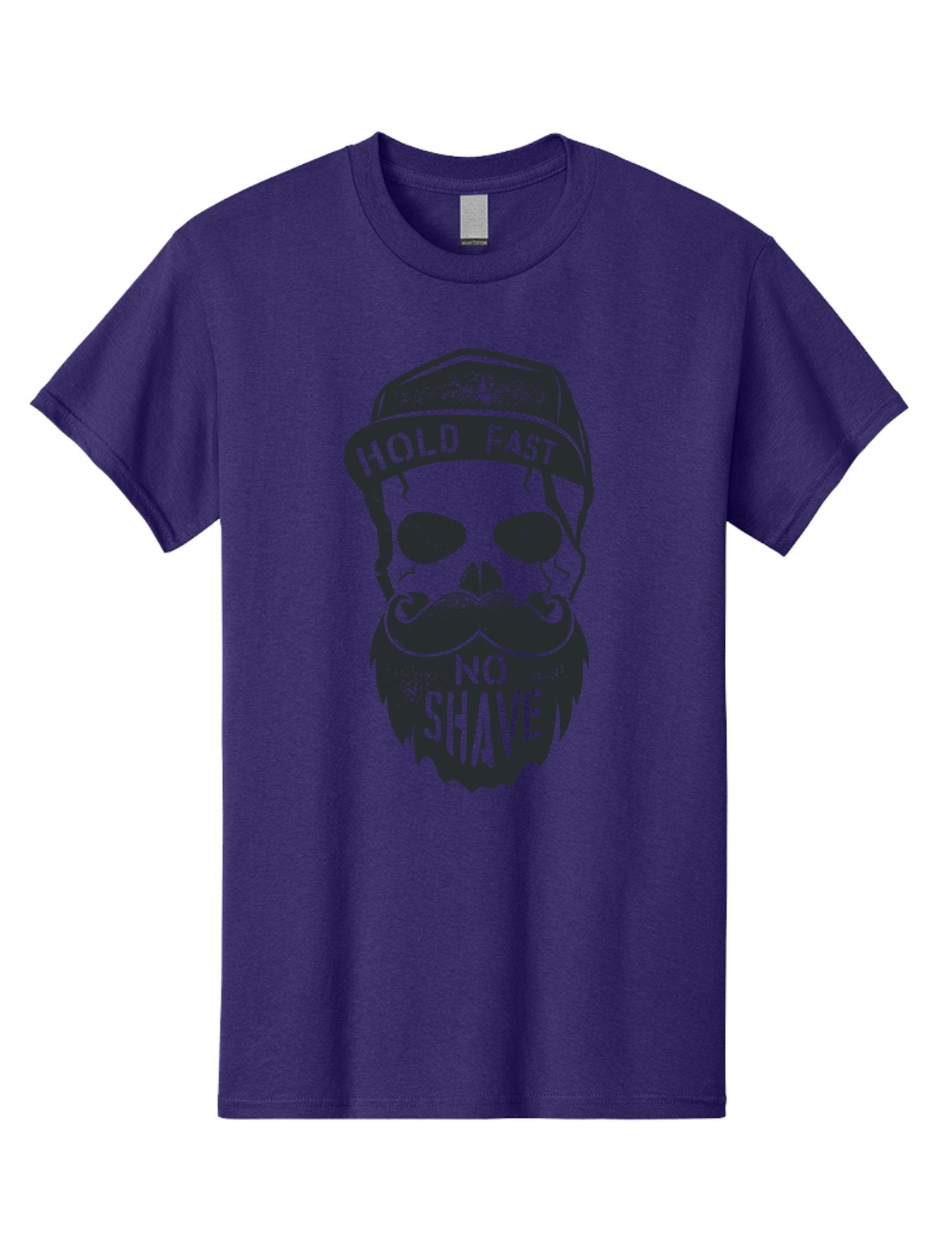 Hold-Fast-No-Shave Men'S Graphic Tee, 100% Cotton, Comfortable Casual Summer Wear, Machine Washable, Skull With Beard And Mustache, No Shave Movement, Hold Fast, Grunge Style, Tattoo Art, Skull Illustration, Beard And Mustache Illustration, Aab939 12