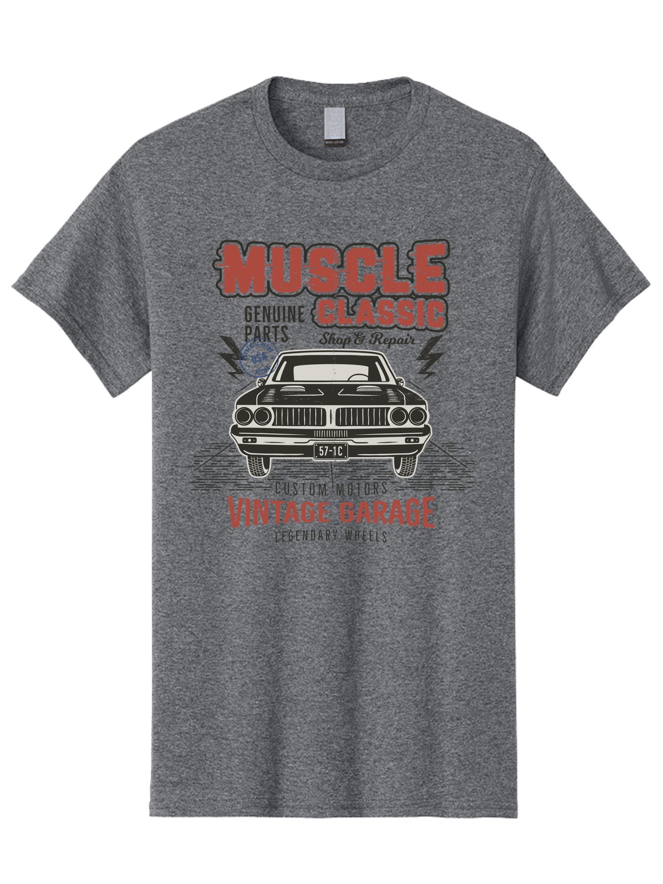 Muscle-Classic-1 Men'S Graphic Tee, 100% Cotton, Comfortable Casual Summer Wear, Machine Washable, Vintage Car, Classic Muscle Car, Custom Motors, Genuine Parts, Shop & Repair, Vintage Garage, Legendary Wheels, Usa Made, Automotive Restoration Aab941 6