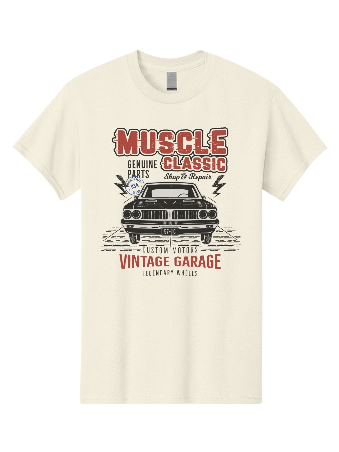 Muscle-Classic-1 Men'S Graphic Tee, 100% Cotton, Comfortable Casual Summer Wear, Machine Washable, Vintage Car, Classic Muscle Car, Custom Motors, Genuine Parts, Shop & Repair, Vintage Garage, Legendary Wheels, Usa Made, Automotive Restoration Aab941 15