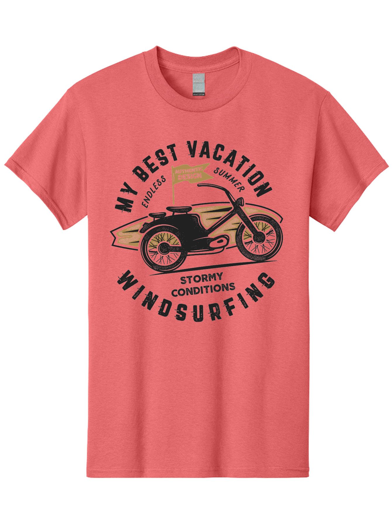 My-Best-Vacation-Windsurfing-1 Men'S Graphic Tee, 100% Cotton, Comfortable Casual Summer Wear, Machine Washable, Motorcycle Windsurfing, Summer Vacation, Stormy Conditions, Endless Summer, Coastal Adventures, Extreme Sports, Aab943 21