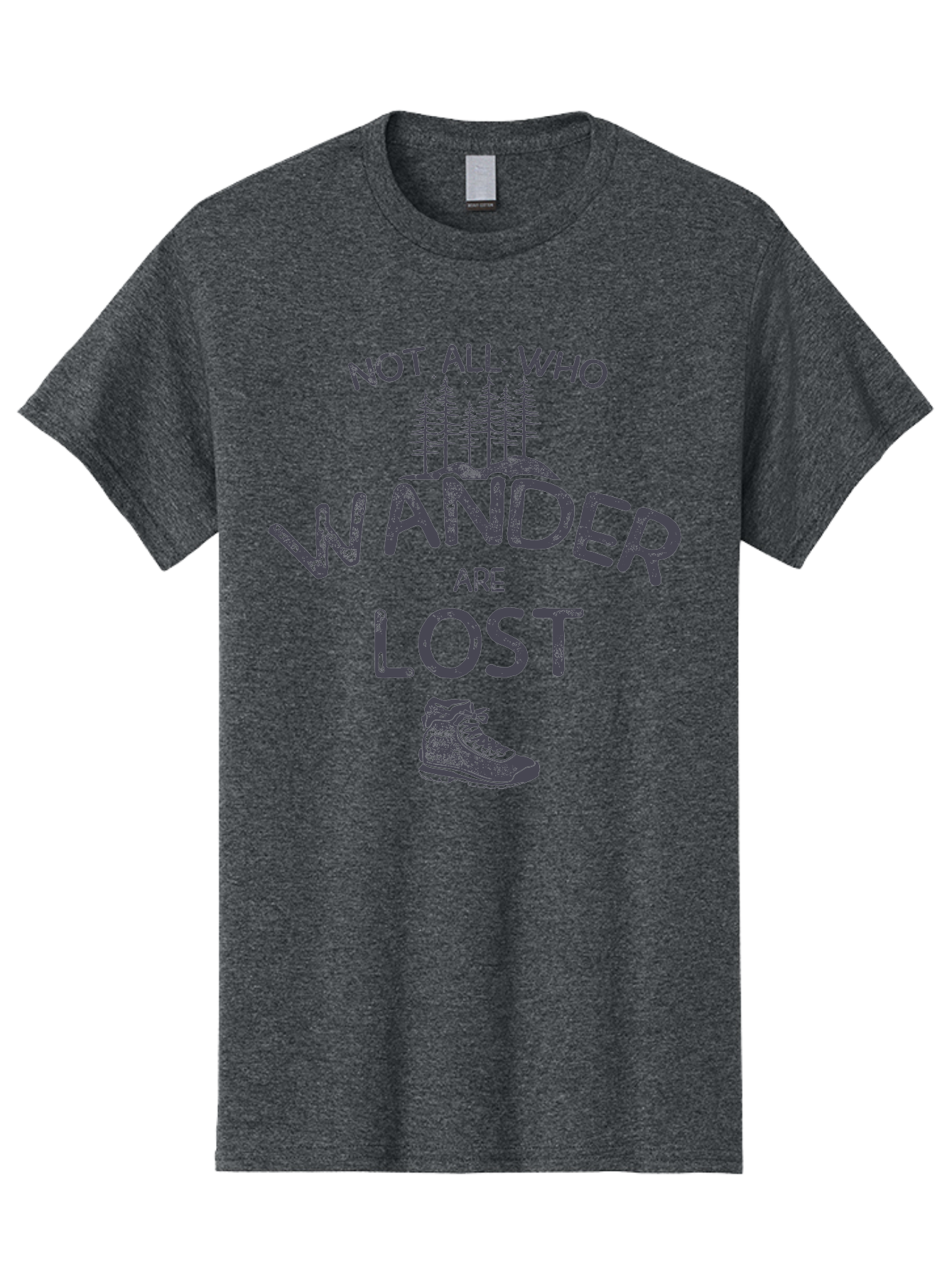 Not-All-Who-Wander-Are-Lost-1 Men'S Graphic Tee, 100% Cotton, Comfortable Casual Summer Wear, Machine Washable, Hiking Quote, Travel Inspiration, Adventure Theme, Motivational Phrase, Wanderlust, Outdoor Lifestyle, Trekking Boots, Aab947 19