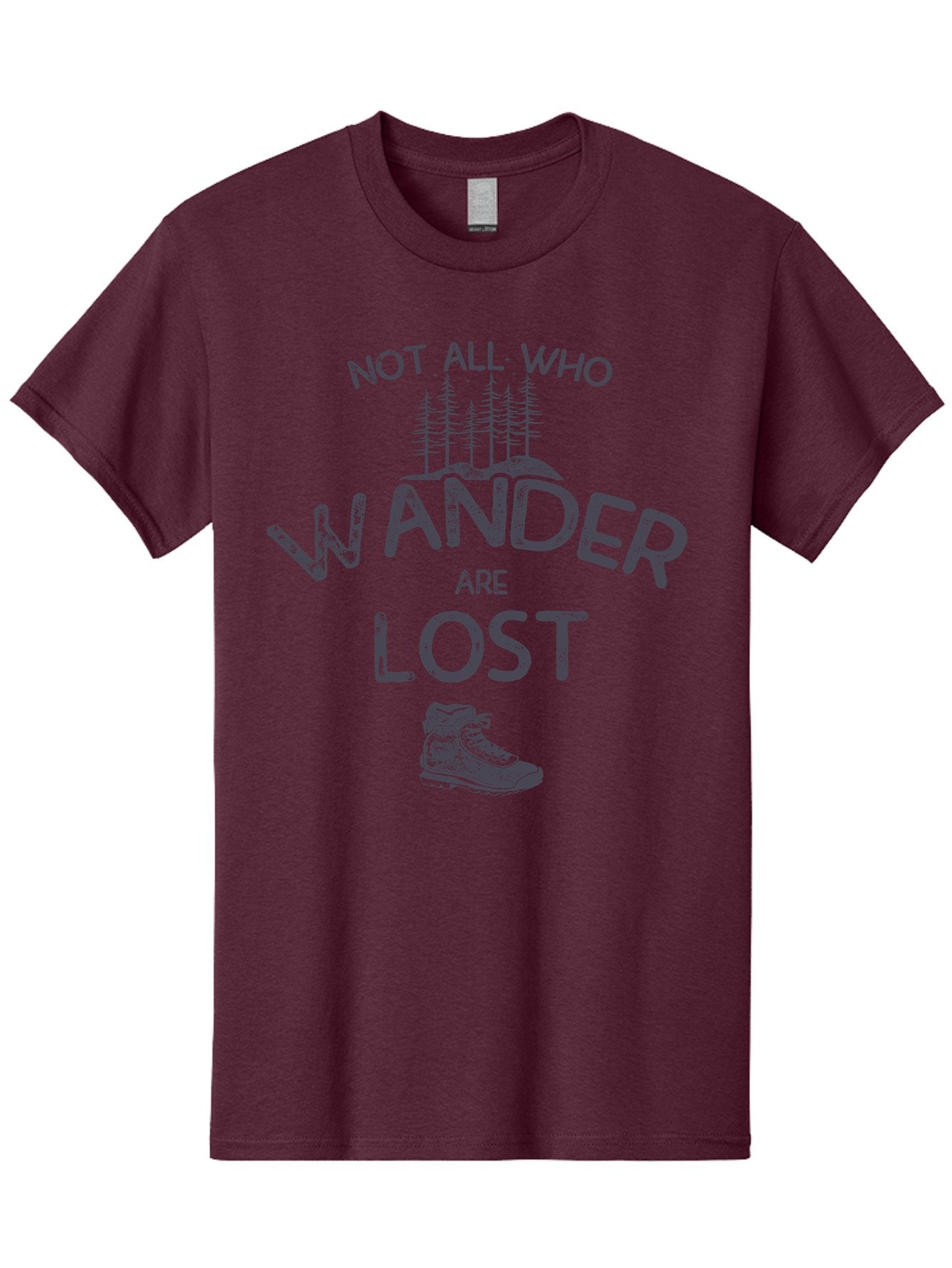 Not-All-Who-Wander-Are-Lost-1 Men'S Graphic Tee, 100% Cotton, Comfortable Casual Summer Wear, Machine Washable, Hiking Quote, Travel Inspiration, Adventure Theme, Motivational Phrase, Wanderlust, Outdoor Lifestyle, Trekking Boots, Aab947 14