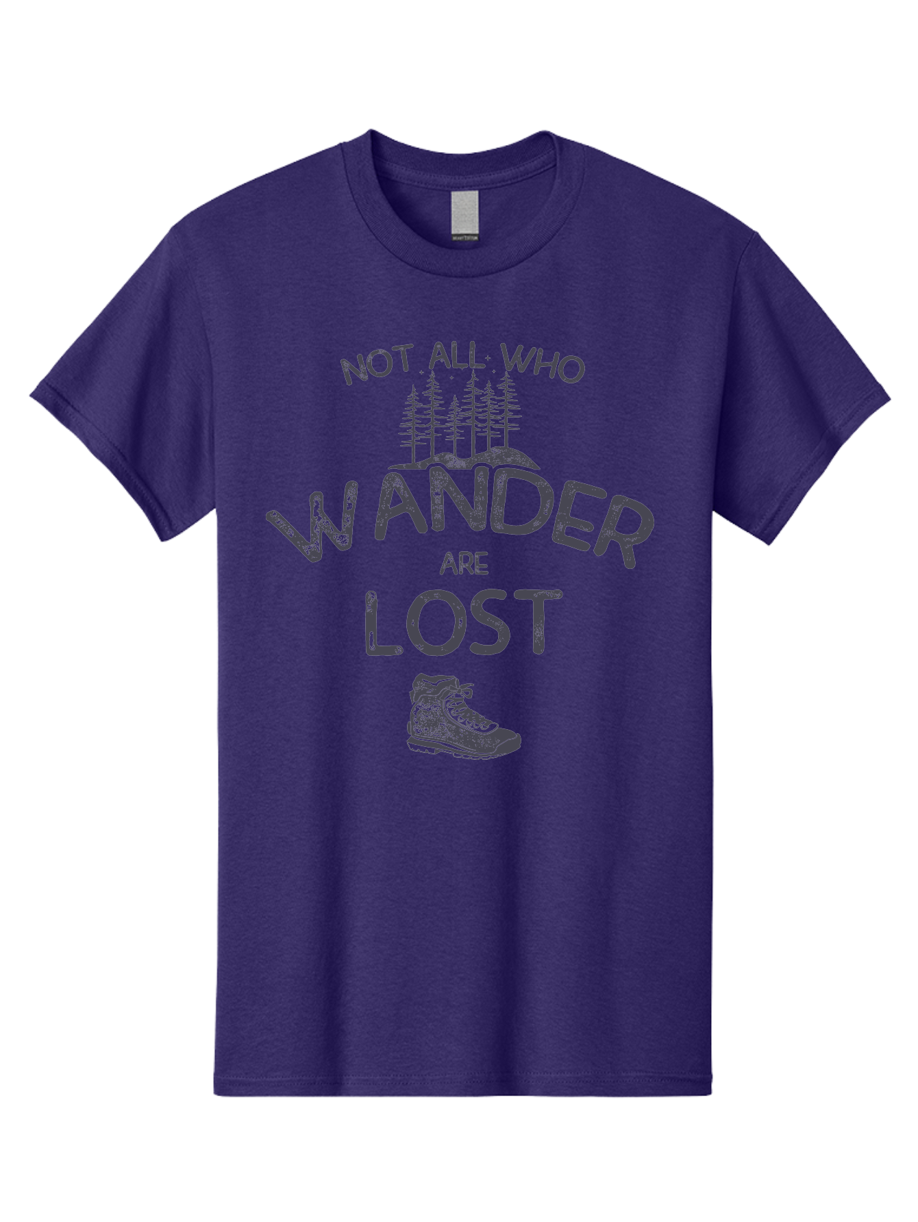 Not-All-Who-Wander-Are-Lost-1 Men'S Graphic Tee, 100% Cotton, Comfortable Casual Summer Wear, Machine Washable, Hiking Quote, Travel Inspiration, Adventure Theme, Motivational Phrase, Wanderlust, Outdoor Lifestyle, Trekking Boots, Aab947 11
