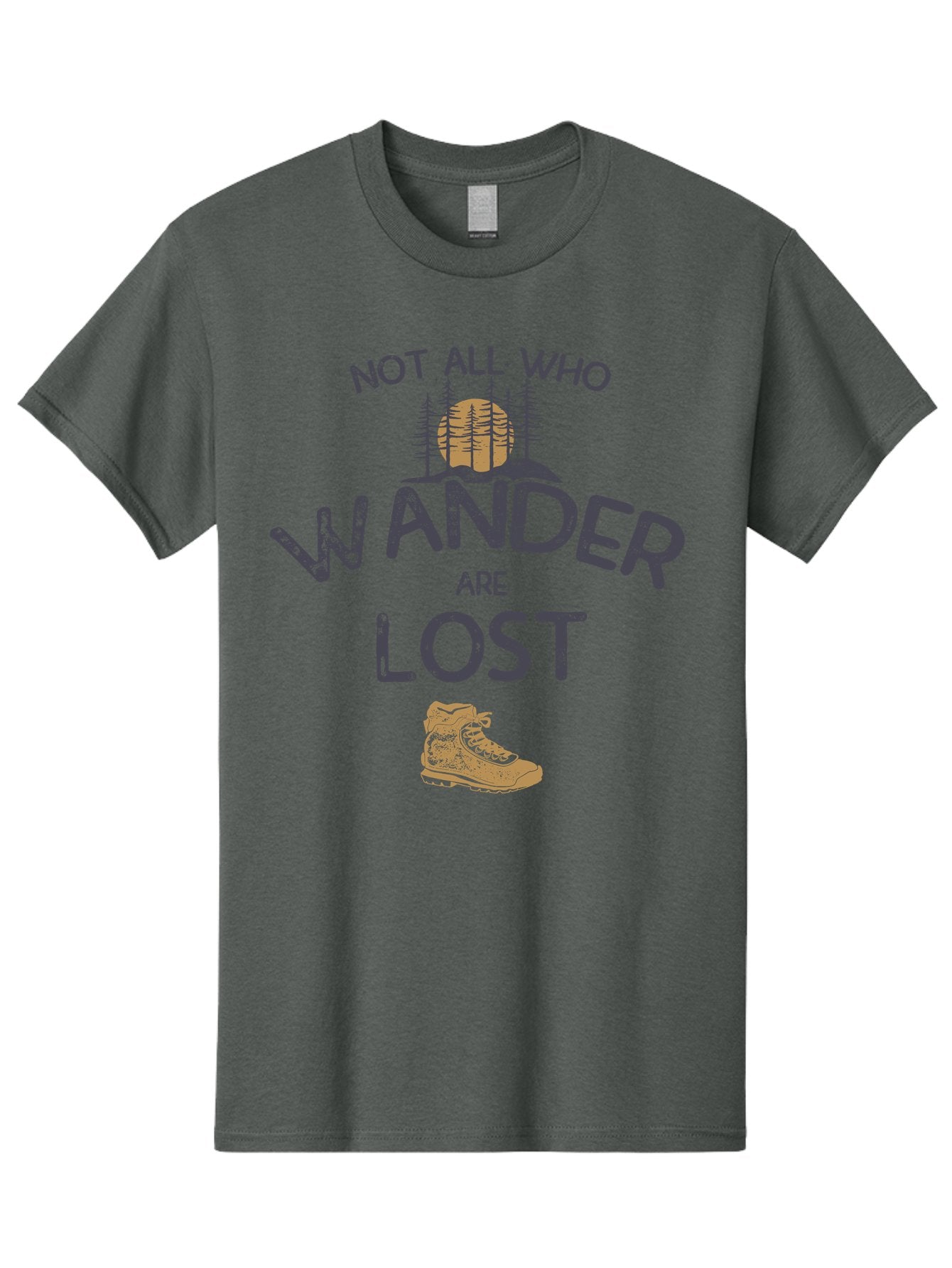 Not-All-Who-Wander-Are-Lost Men'S Graphic Tee, 100% Cotton, Comfortable Casual Summer Wear, Machine Washable, Hiking Boots, Wanderlust, Travel Inspiration, Adventure Seekers, Outdoor Enthusiasts, Inspirational Quotes, Motivational Phrases, Aab948 15