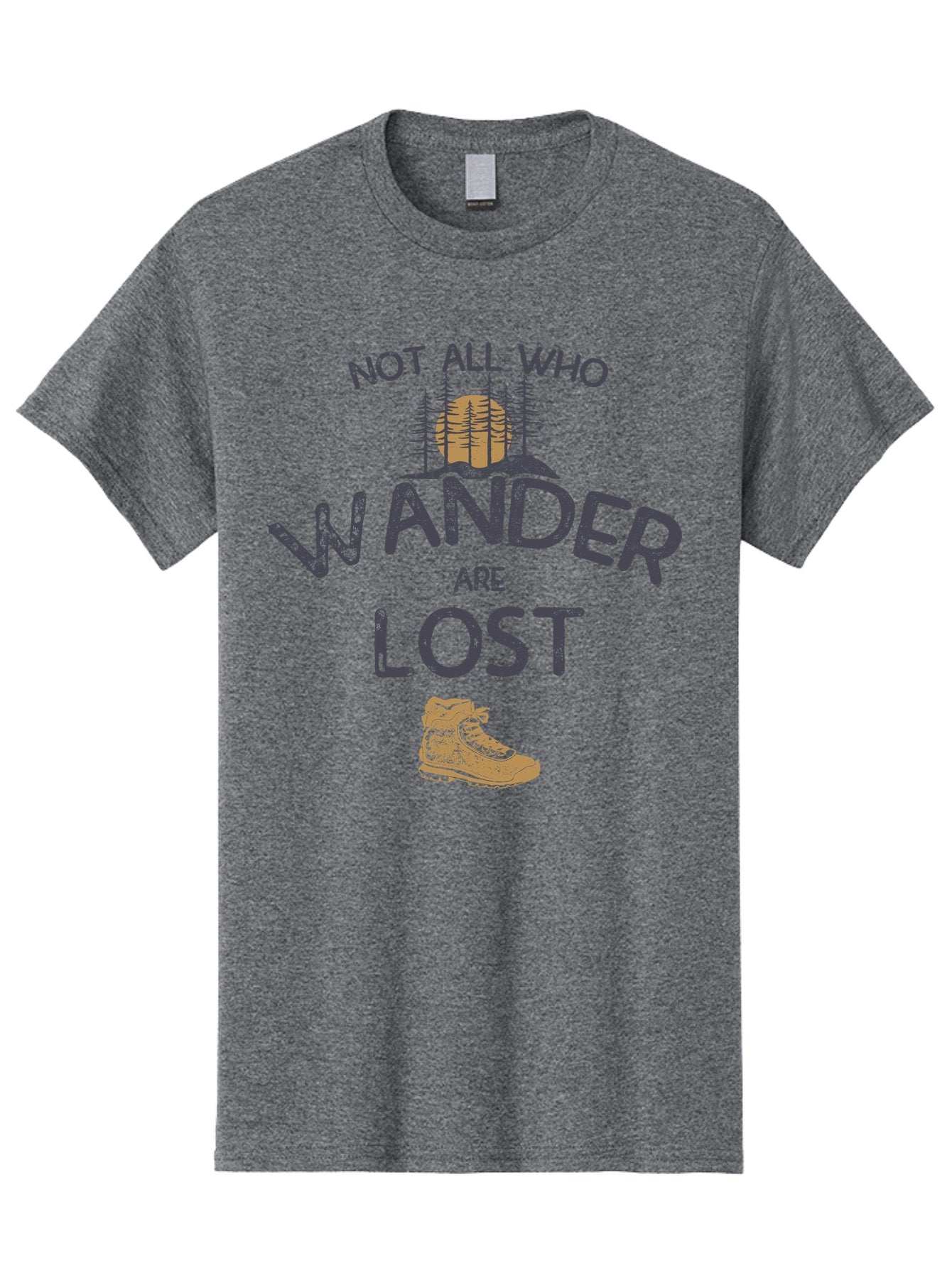 Not-All-Who-Wander-Are-Lost Men'S Graphic Tee, 100% Cotton, Comfortable Casual Summer Wear, Machine Washable, Hiking Boots, Wanderlust, Travel Inspiration, Adventure Seekers, Outdoor Enthusiasts, Inspirational Quotes, Motivational Phrases, Aab948 12