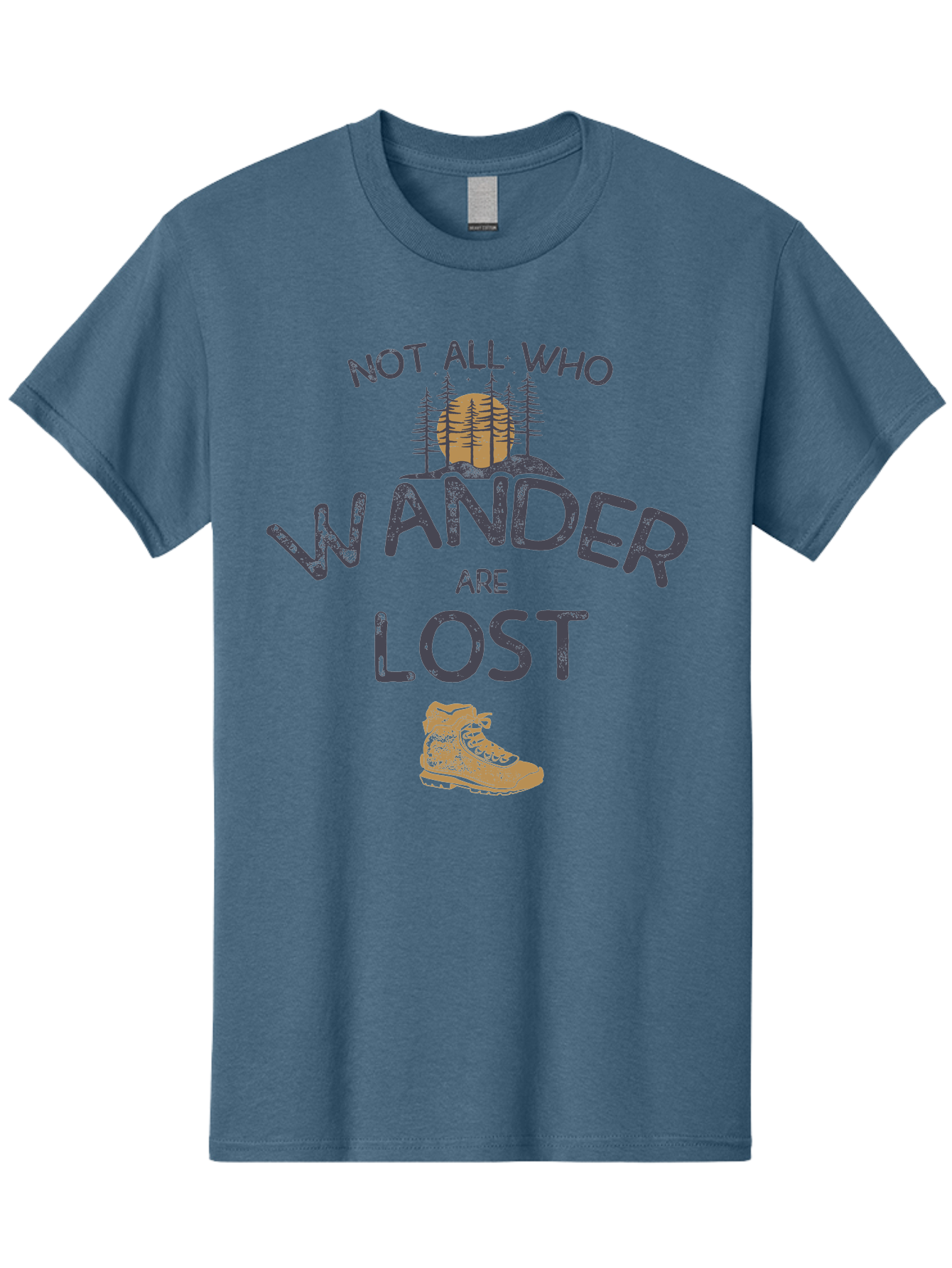 Not-All-Who-Wander-Are-Lost Men'S Graphic Tee, 100% Cotton, Comfortable Casual Summer Wear, Machine Washable, Hiking Boots, Wanderlust, Travel Inspiration, Adventure Seekers, Outdoor Enthusiasts, Inspirational Quotes, Motivational Phrases, Aab948 29