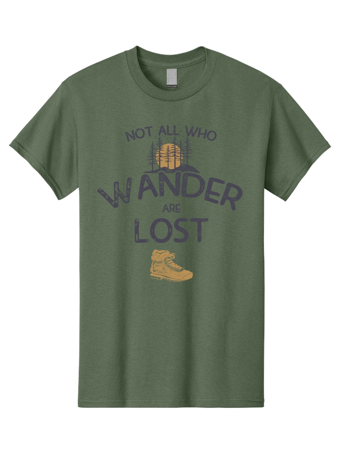 Not-All-Who-Wander-Are-Lost Men'S Graphic Tee, 100% Cotton, Comfortable Casual Summer Wear, Machine Washable, Hiking Boots, Wanderlust, Travel Inspiration, Adventure Seekers, Outdoor Enthusiasts, Inspirational Quotes, Motivational Phrases, Aab948 10
