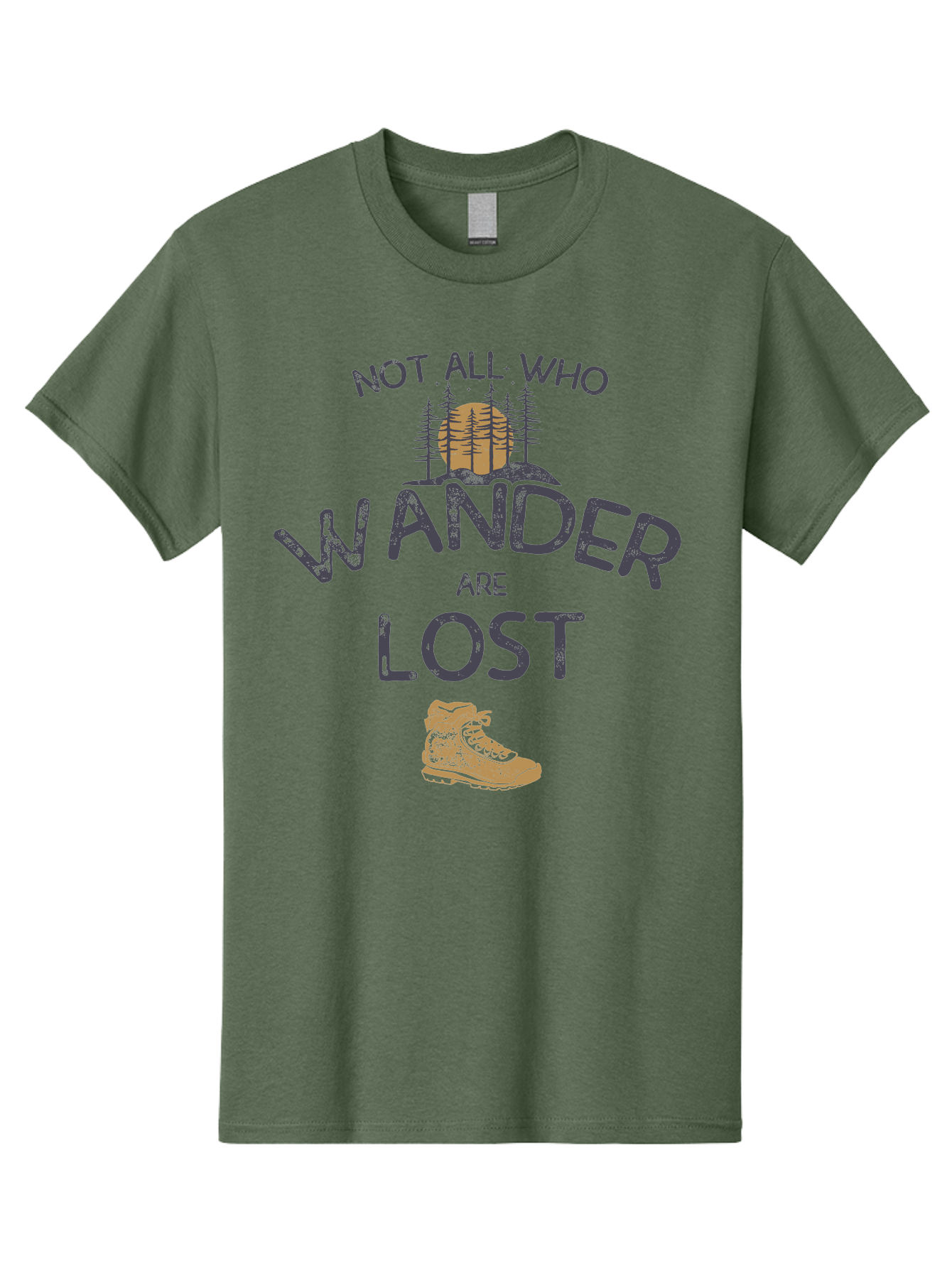 Not-All-Who-Wander-Are-Lost Men'S Graphic Tee, 100% Cotton, Comfortable Casual Summer Wear, Machine Washable, Hiking Boots, Wanderlust, Travel Inspiration, Adventure Seekers, Outdoor Enthusiasts, Inspirational Quotes, Motivational Phrases, Aab948 27
