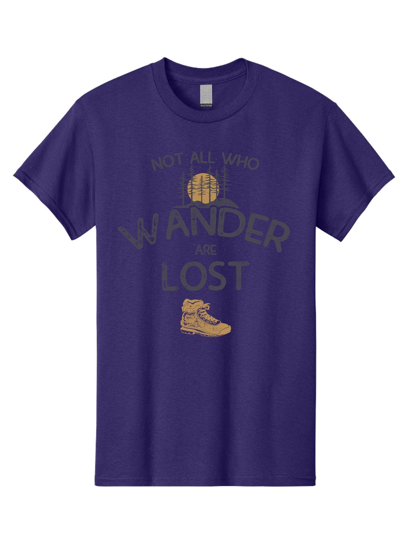 Not-All-Who-Wander-Are-Lost Men'S Graphic Tee, 100% Cotton, Comfortable Casual Summer Wear, Machine Washable, Hiking Boots, Wanderlust, Travel Inspiration, Adventure Seekers, Outdoor Enthusiasts, Inspirational Quotes, Motivational Phrases, Aab948 11