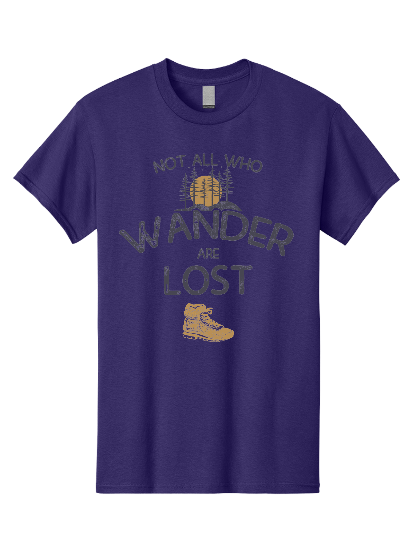 Not-All-Who-Wander-Are-Lost Men'S Graphic Tee, 100% Cotton, Comfortable Casual Summer Wear, Machine Washable, Hiking Boots, Wanderlust, Travel Inspiration, Adventure Seekers, Outdoor Enthusiasts, Inspirational Quotes, Motivational Phrases, Aab948 7