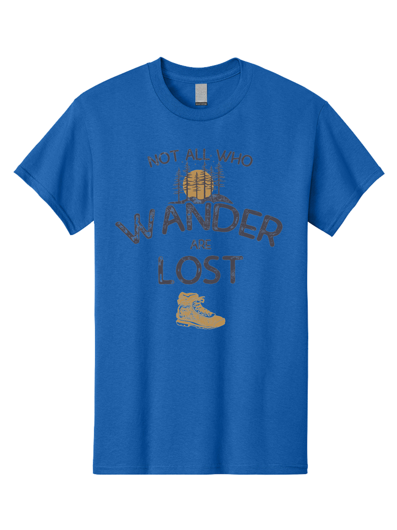 Not-All-Who-Wander-Are-Lost Men'S Graphic Tee, 100% Cotton, Comfortable Casual Summer Wear, Machine Washable, Hiking Boots, Wanderlust, Travel Inspiration, Adventure Seekers, Outdoor Enthusiasts, Inspirational Quotes, Motivational Phrases, Aab948 17