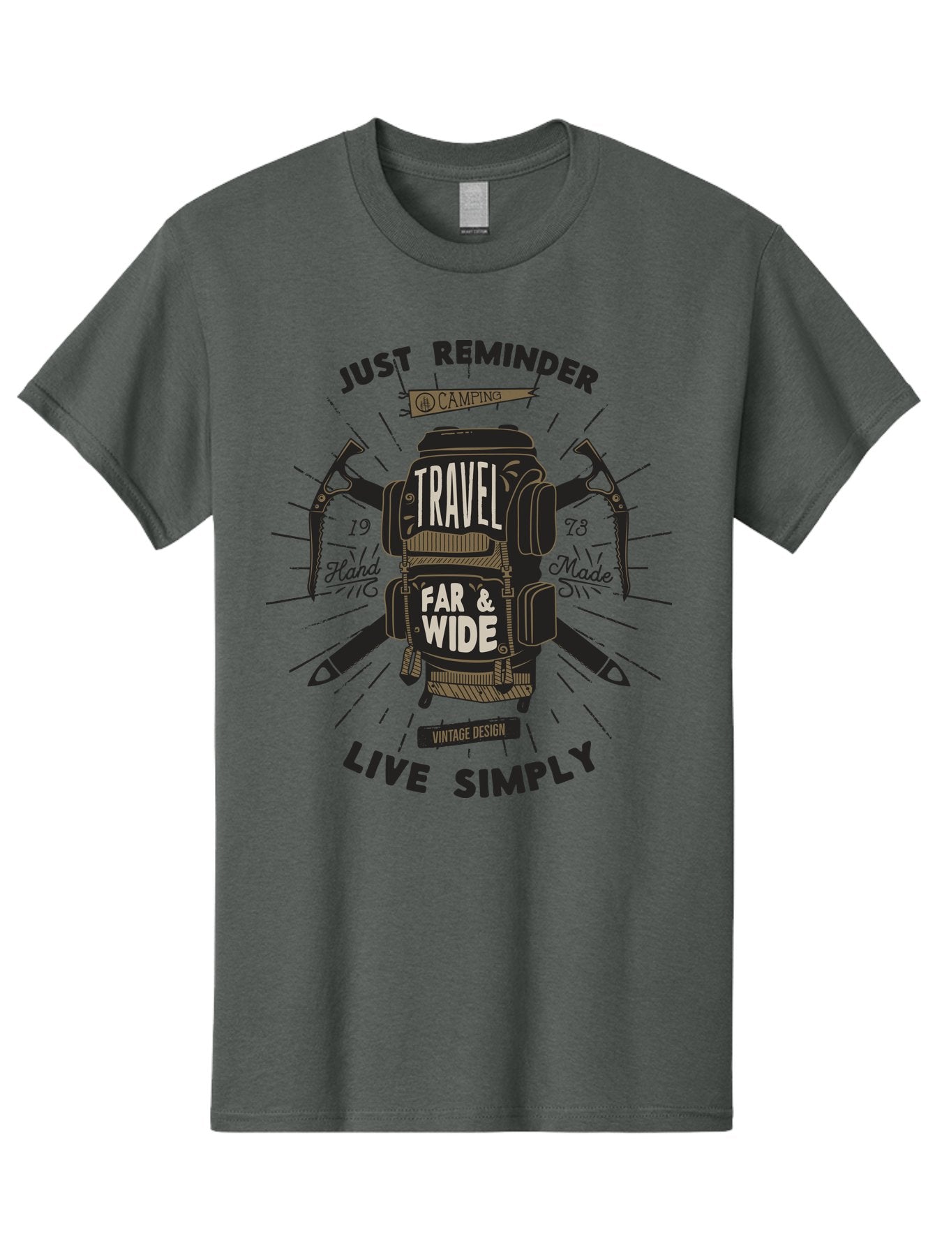Travel-Far-Wide-2 Men'S Graphic Tee, 100% Cotton, Comfortable Casual Summer Wear, Machine Washable, Travel Inspiration, Adventure Seeking, Camping Gear, Vintage Design, Outdoor Lifestyle, Simple Living, Hand Made, Travel Far And Wide Aab957