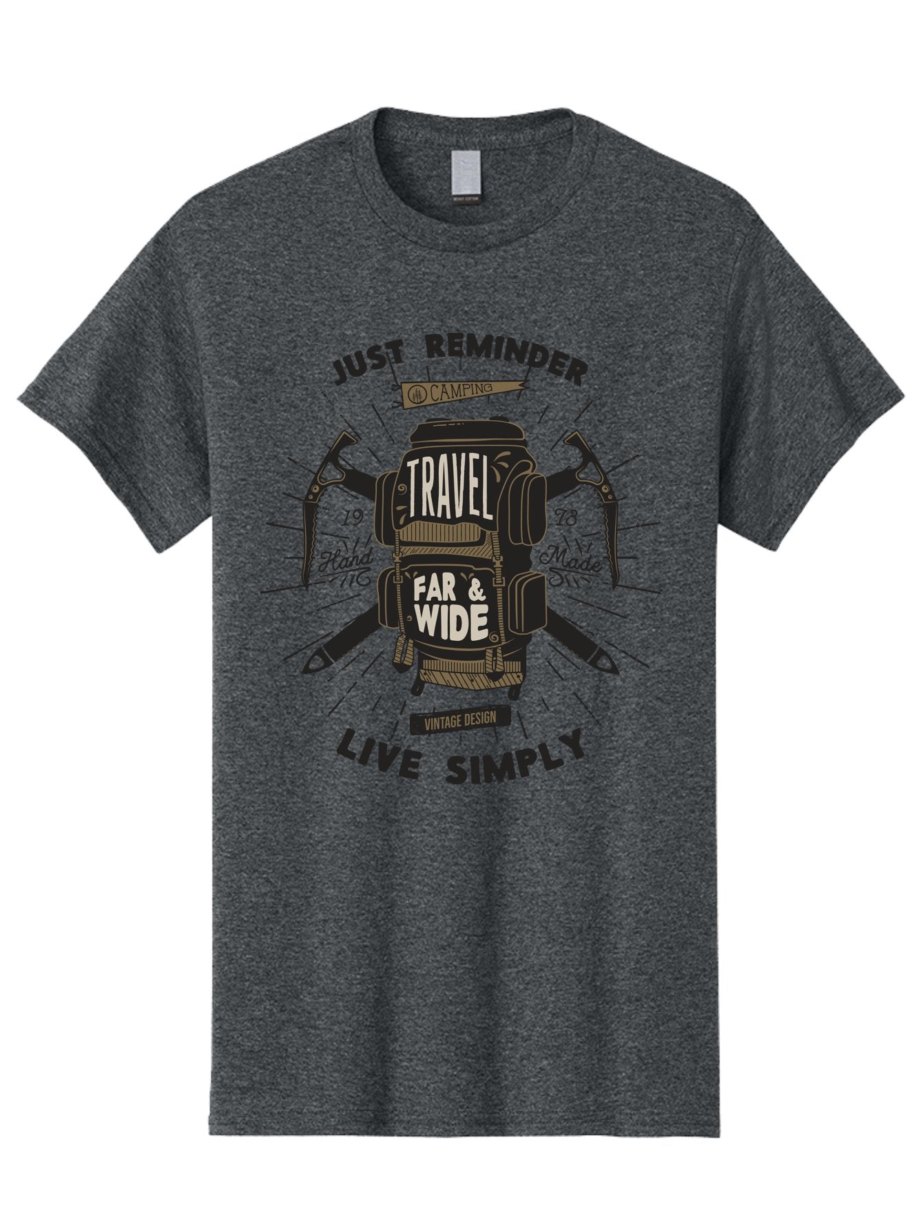 Travel-Far-Wide-2 Men'S Graphic Tee, 100% Cotton, Comfortable Casual Summer Wear, Machine Washable, Travel Inspiration, Adventure Seeking, Camping Gear, Vintage Design, Outdoor Lifestyle, Simple Living, Hand Made, Travel Far And Wide Aab957 9