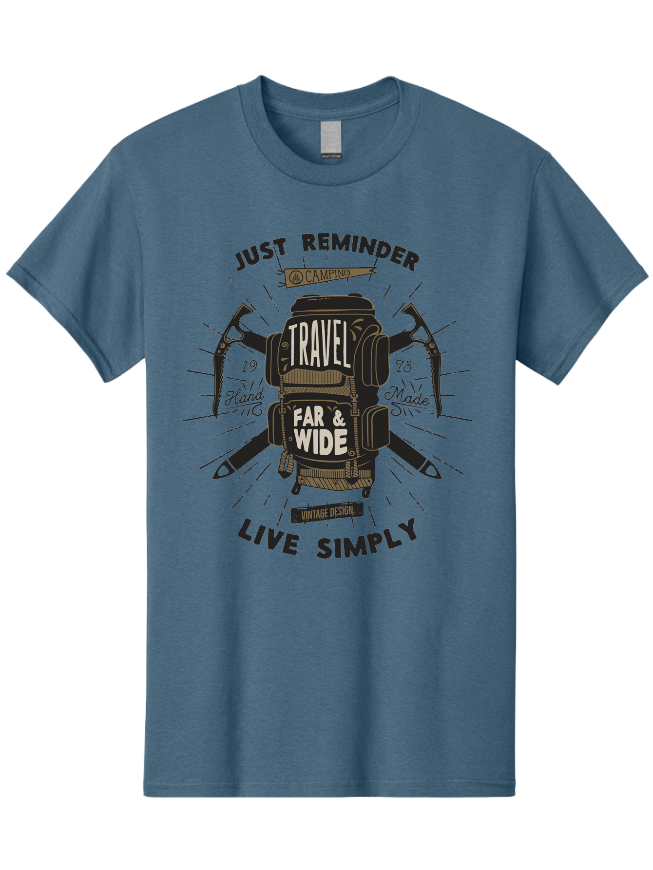Travel-Far-Wide-2 Men'S Graphic Tee, 100% Cotton, Comfortable Casual Summer Wear, Machine Washable, Travel Inspiration, Adventure Seeking, Camping Gear, Vintage Design, Outdoor Lifestyle, Simple Living, Hand Made, Travel Far And Wide Aab957 23