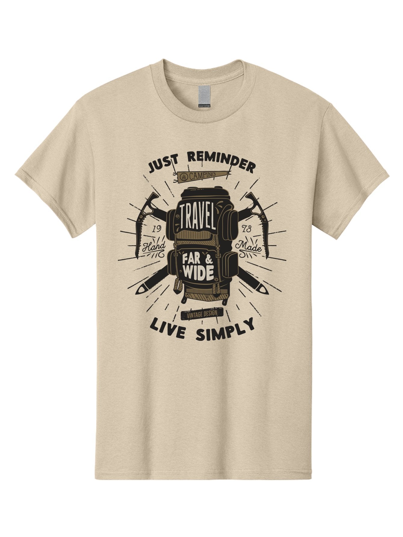Travel-Far-Wide-2 Men'S Graphic Tee, 100% Cotton, Comfortable Casual Summer Wear, Machine Washable, Travel Inspiration, Adventure Seeking, Camping Gear, Vintage Design, Outdoor Lifestyle, Simple Living, Hand Made, Travel Far And Wide Aab957 6