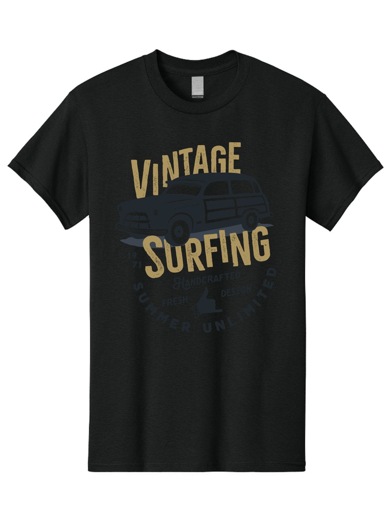 Vintage-Surfing-1 Men'S Graphic Tee, 100% Cotton, Comfortable Casual Summer Wear, Machine Washable, Vintage Surf Car, Retro Surf Culture, Summer Vibes, Surf Inspired Art, Surfer Dude, Cool Car Designs, Classic Surf Style Aab959 10