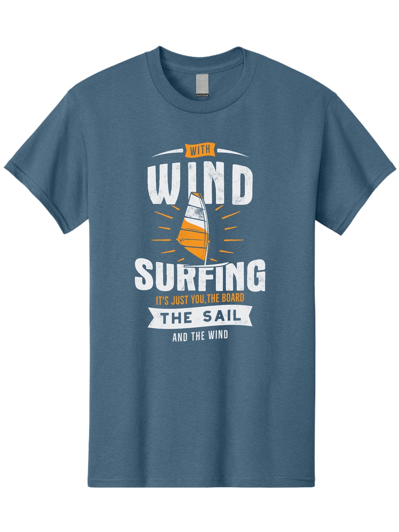 Wind-Surfing Men'S Graphic Tee, 100% Cotton, Comfortable Casual Summer Wear, Machine Washable, Windsurfing, Water Sports, Sailing, Adventure Seekers, Thrill Lovers, Windsurfing Quotes, Sailing Inspiration, Surfing Culture, Extreme Sports, Aab964 13