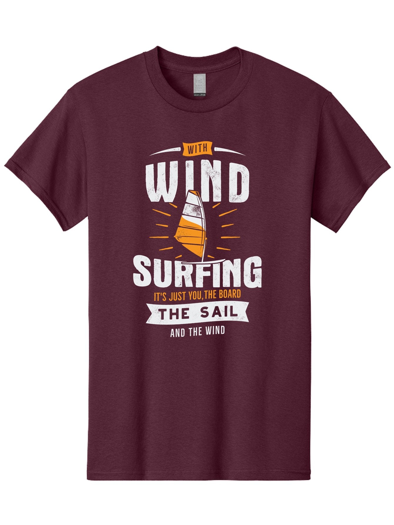 Wind-Surfing Men'S Graphic Tee, 100% Cotton, Comfortable Casual Summer Wear, Machine Washable, Windsurfing, Water Sports, Sailing, Adventure Seekers, Thrill Lovers, Windsurfing Quotes, Sailing Inspiration, Surfing Culture, Extreme Sports, Aab964 4