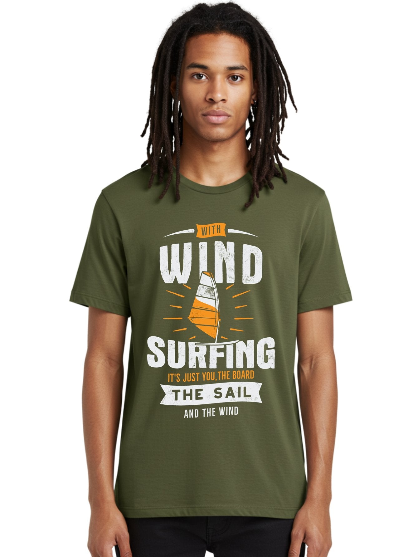Wind-Surfing Men'S Graphic Tee, 100% Cotton, Comfortable Casual Summer Wear, Machine Washable, Windsurfing, Water Sports, Sailing, Adventure Seekers, Thrill Lovers, Windsurfing Quotes, Sailing Inspiration, Surfing Culture, Extreme Sports, Aab964 28