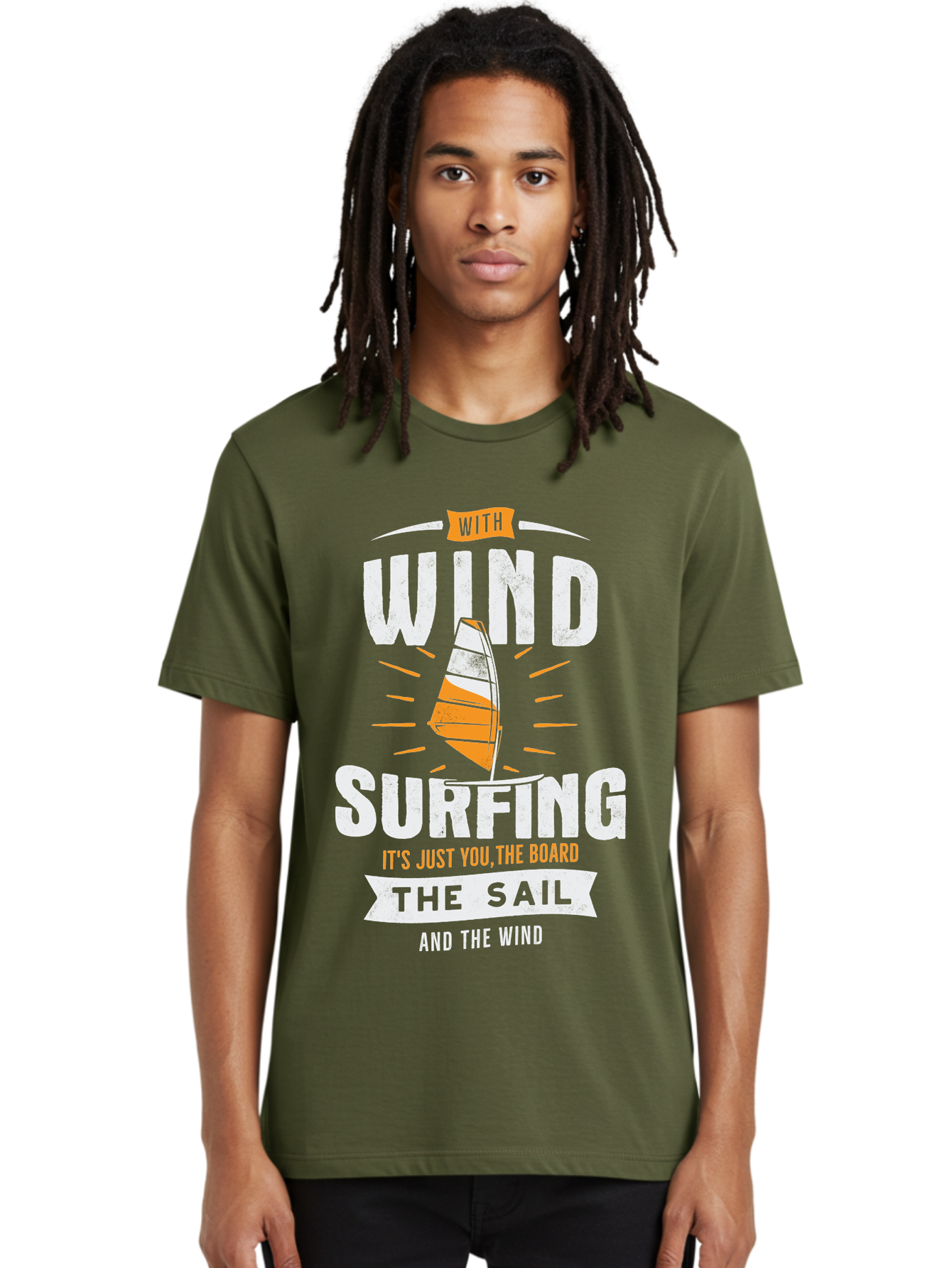 Wind-Surfing Men'S Graphic Tee, 100% Cotton, Comfortable Casual Summer Wear, Machine Washable, Windsurfing, Water Sports, Sailing, Adventure Seekers, Thrill Lovers, Windsurfing Quotes, Sailing Inspiration, Surfing Culture, Extreme Sports, Aab964 6