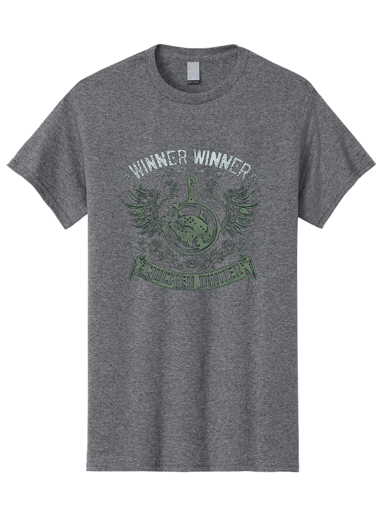 Winner-Winner-Chicken-Dinner Men'S Graphic Tee, 100% Cotton, Comfortable Casual Summer Wear, Machine Washable, Vintage-Style Emblem, Chicken Dinner Logo, Victorious Theme, Culinary Badge, Winner Winner, Chicken Dinner, Bold Typography, Aab965 13
