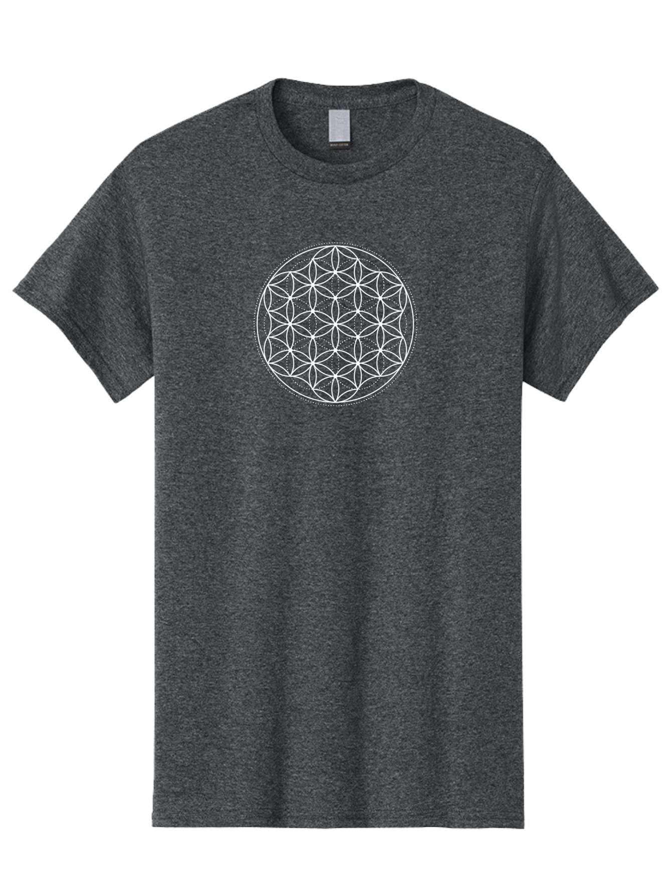 Flower-Of-Life-1 Men'S Graphic Tee, 100% Cotton, Comfortable Casual Summer Wear, Machine Washable, Sacred Geometry, Flower Of Life, Spiritual Symbol, Mystical Pattern, Geometric Design, Harmony, Balance, Unity Aab980 17
