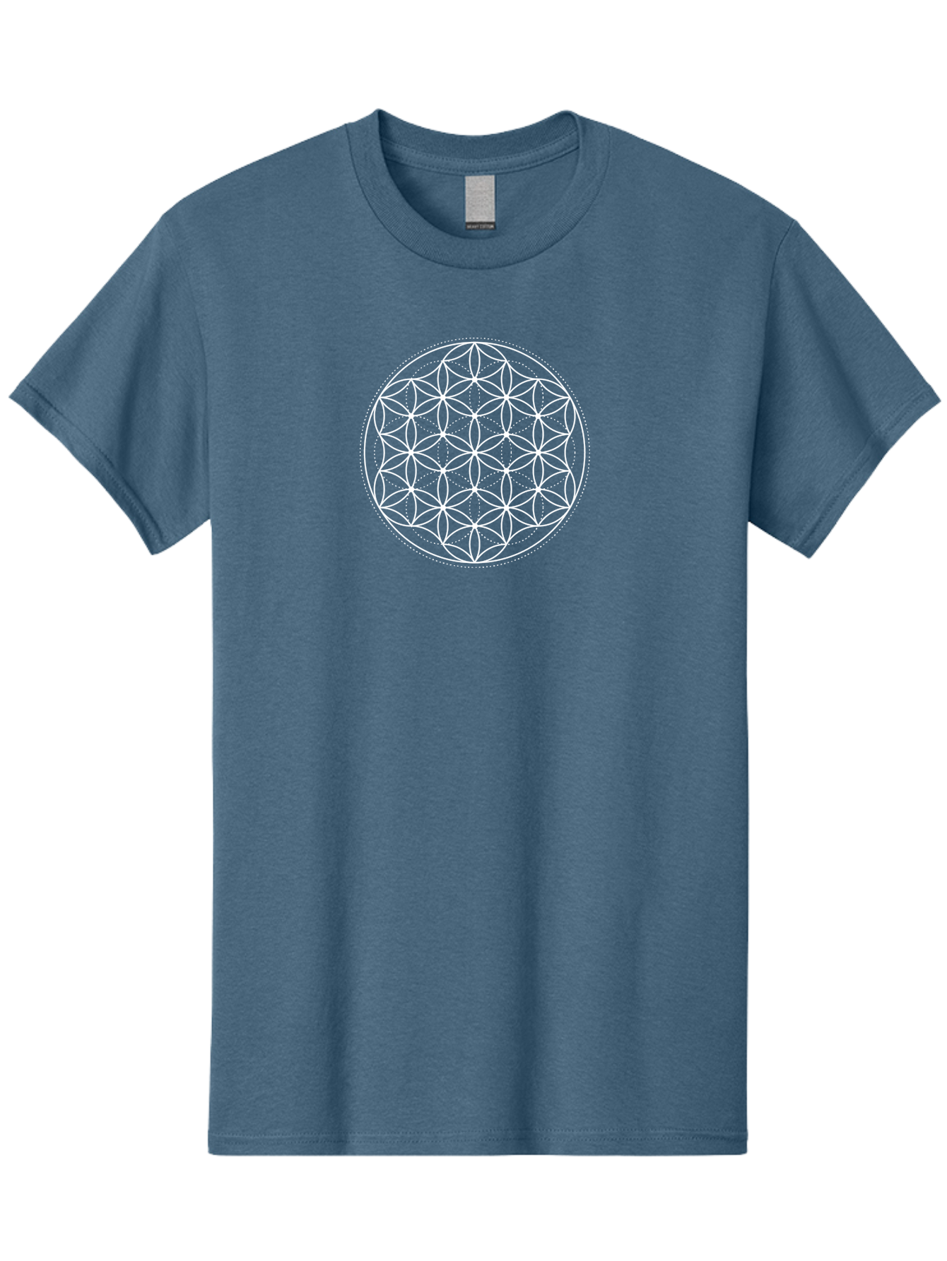 Flower-Of-Life-1 Men'S Graphic Tee, 100% Cotton, Comfortable Casual Summer Wear, Machine Washable, Sacred Geometry, Flower Of Life, Spiritual Symbol, Mystical Pattern, Geometric Design, Harmony, Balance, Unity Aab980 9
